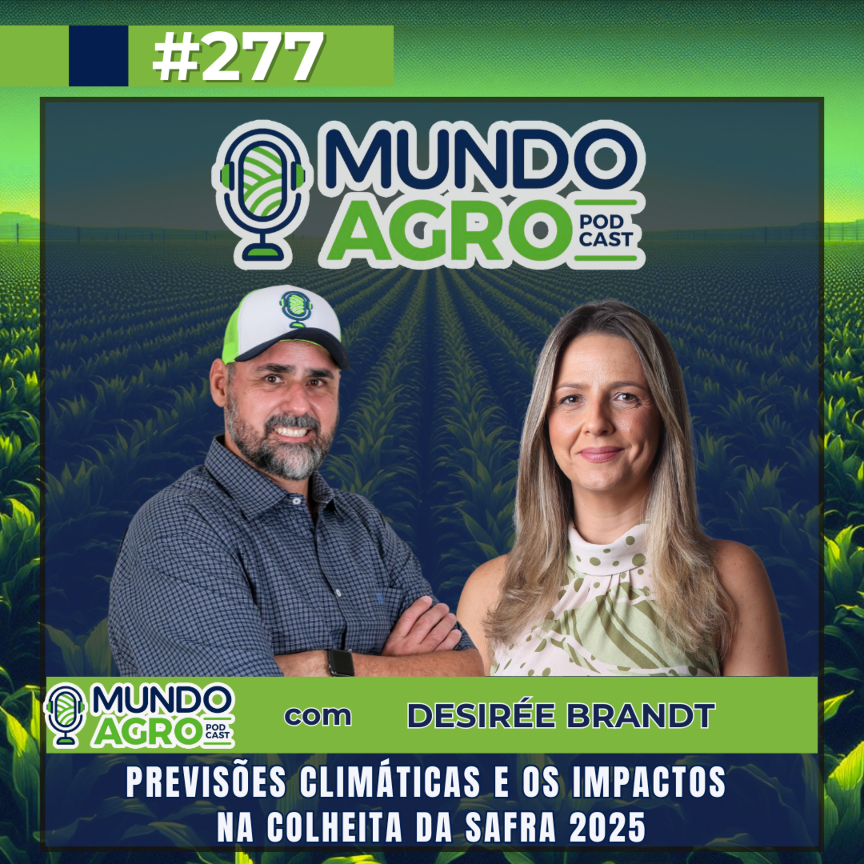 #EP277 MAP “Previsões climáticas e os impactos na colheita da safra 2025 com Desirée Brandt” episode artwork