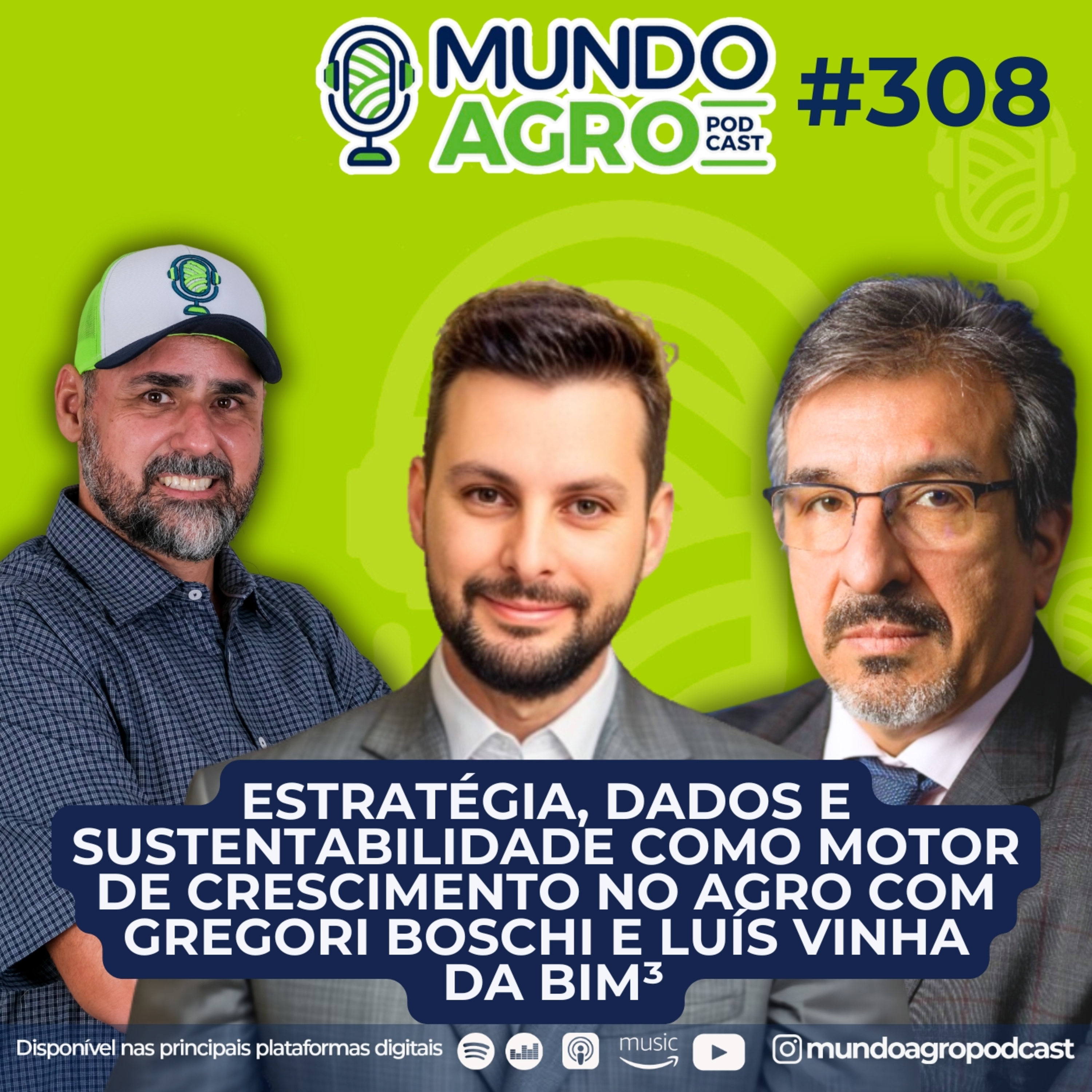 #EP308 MAP Estratégia, dados e sustentabilidade como motor de crescimento no Agro com Gregori Boschi e Luís Vinha da BIM³ episode artwork