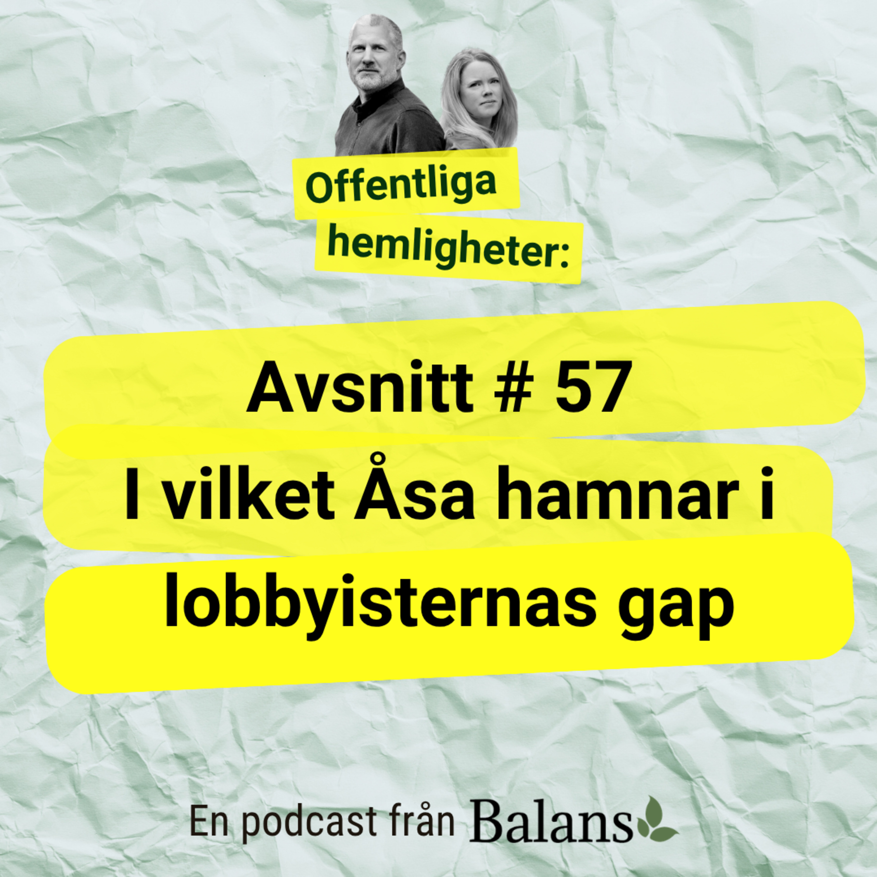 # 57 I vilket Åsa hamnar i lobbyisternas gap episode artwork