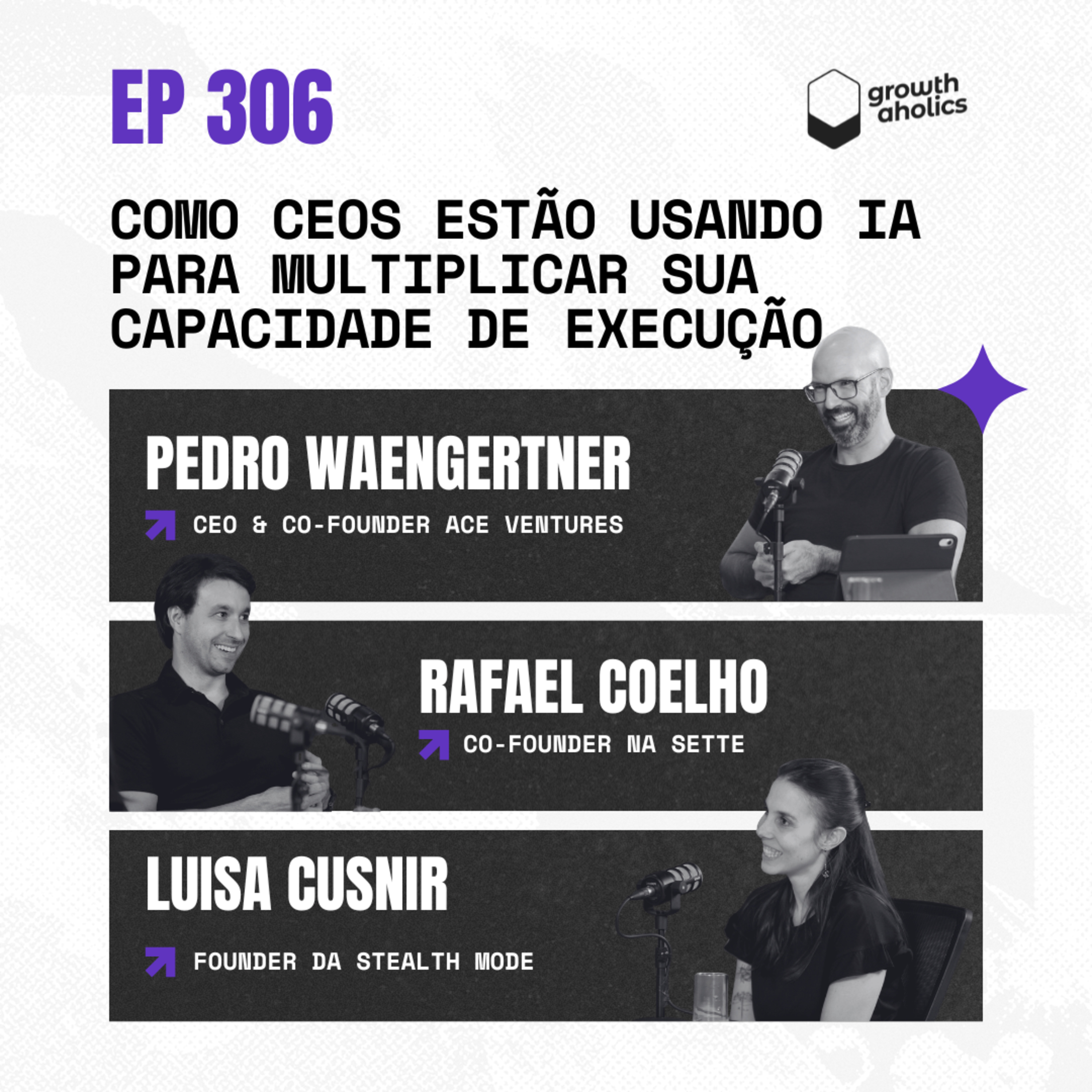 #306 – Como CEOs estão usando IA para multiplicar sua capacidade de execução | Com Rafael Coelho, co-founder na Sette, e Luísa Cusnir, founder da Stealth Mode