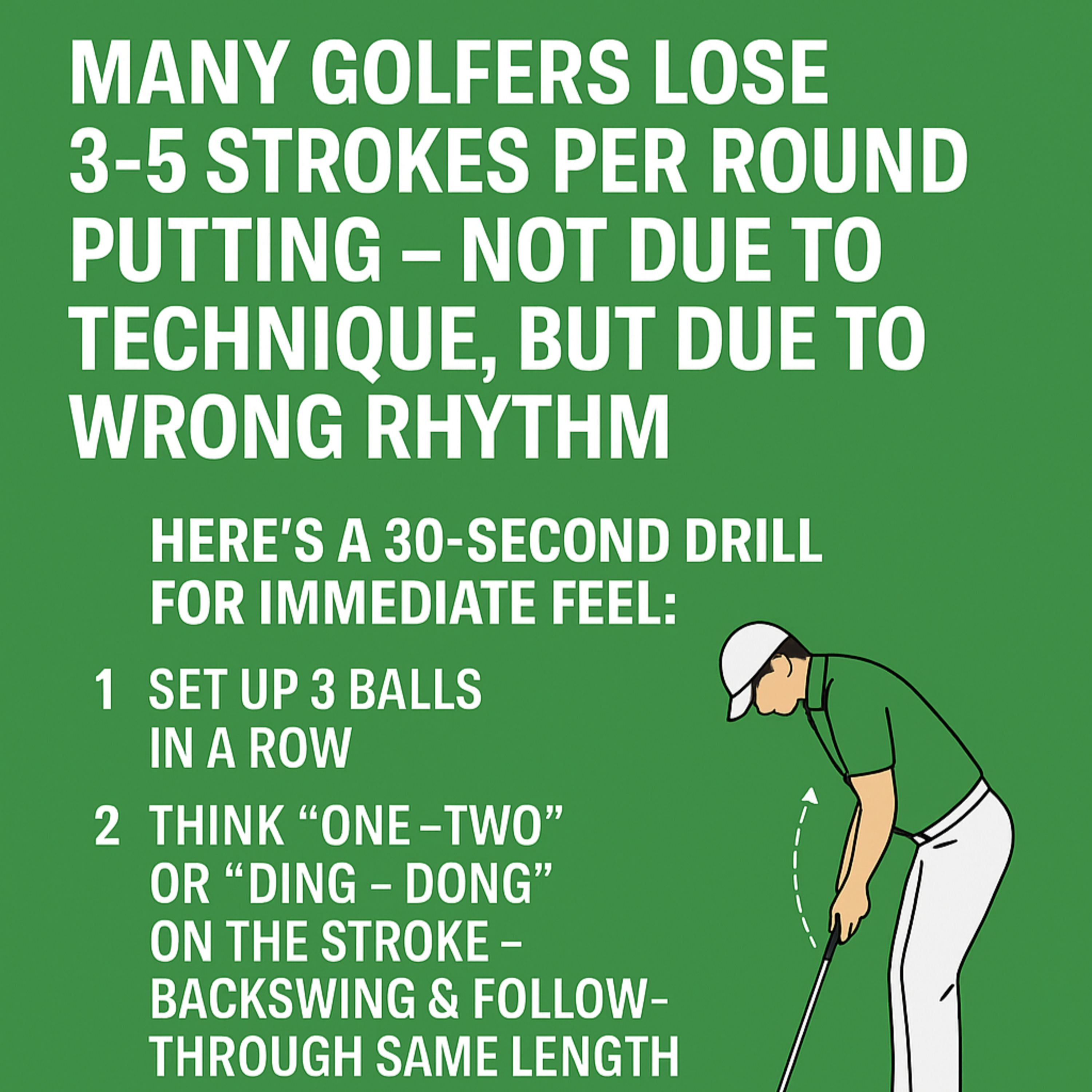 #335 Many golfers lose 3–5 strokes per round on the greens – not because of poor technique, but because of poor rhythm.