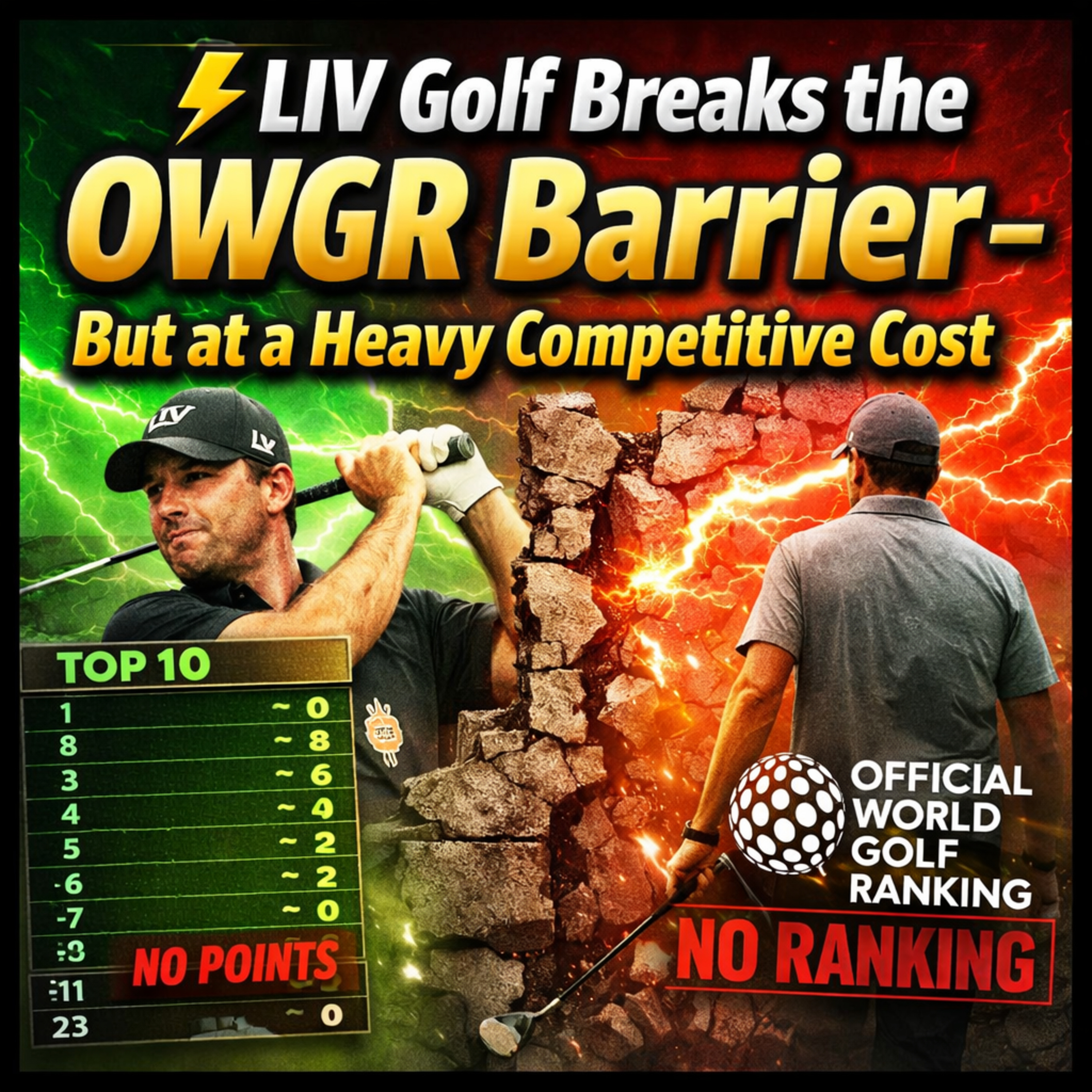 #490 ⚡ LIV Golf Breaks the OWGR Barrier – But at a Heavy Competitive Cost
