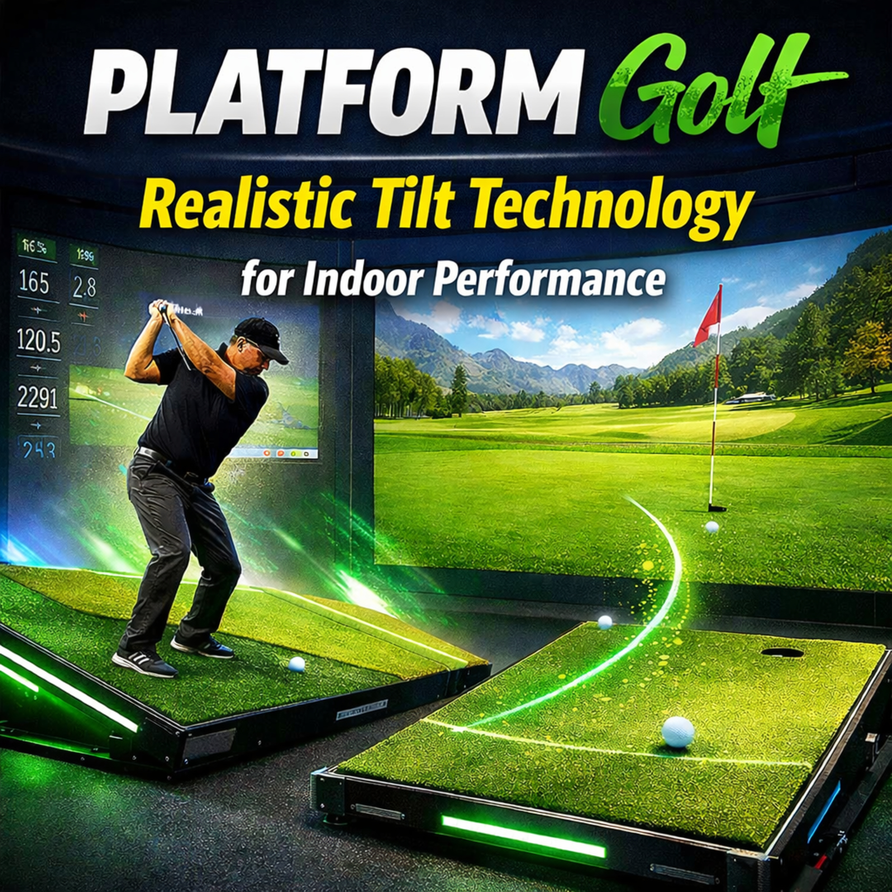 #512 PLATFORM Golf – Realistic Tilt Technology for Indoor Performance