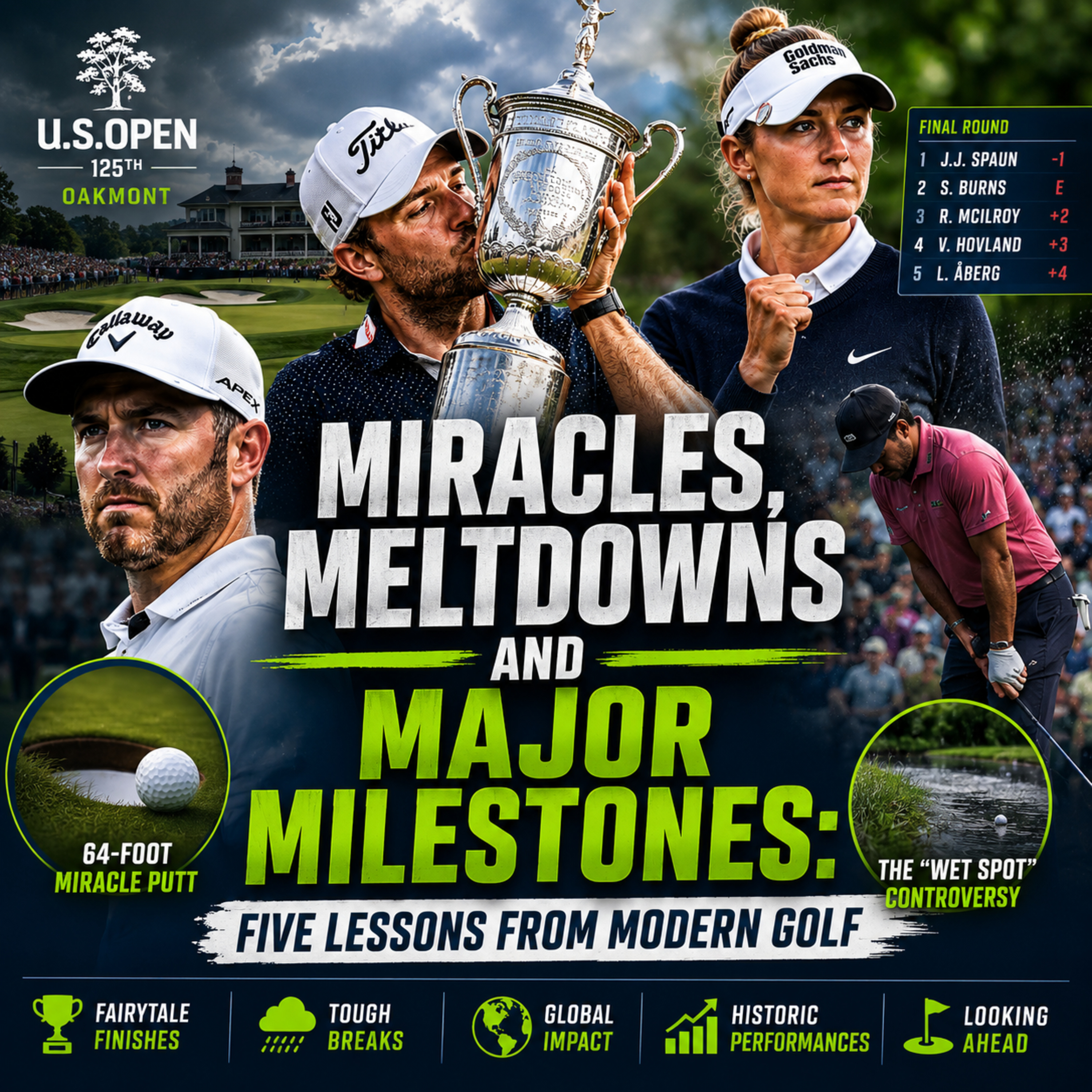 #614 Miracles, Meltdowns and Major Milestones: Five Lessons from Modern Golf episode artwork