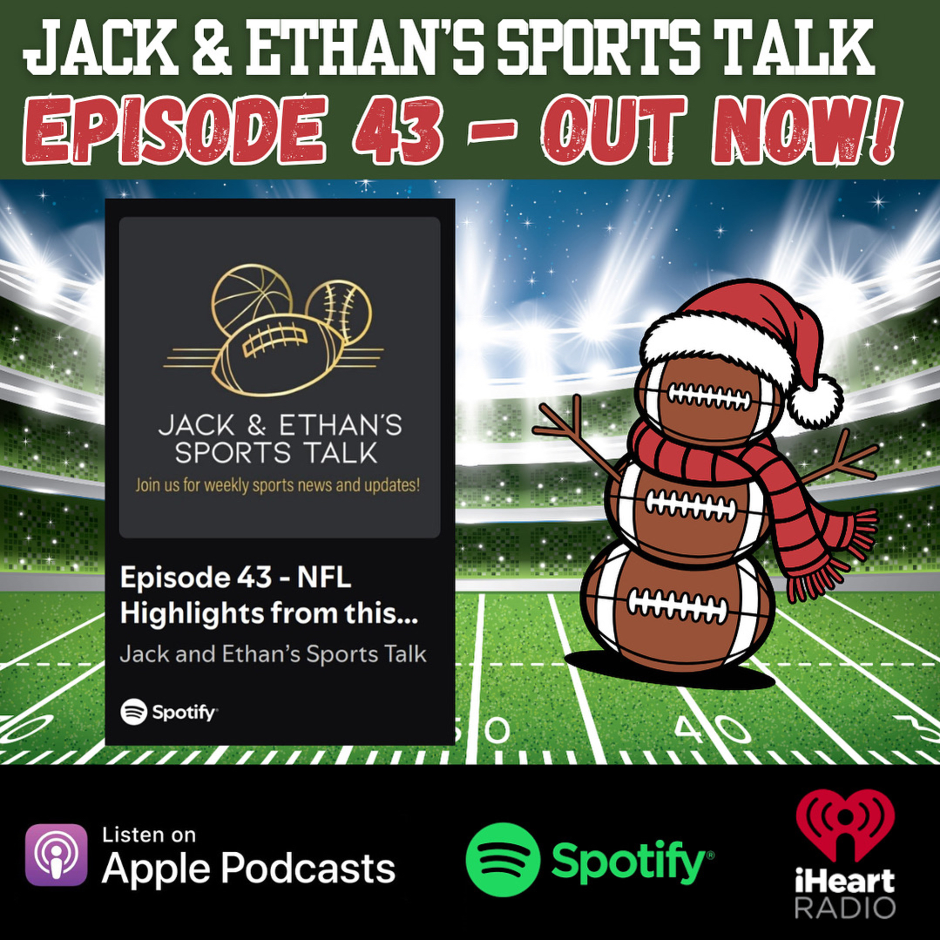 Episode 43 - NFL Highlights from this week, Fantasy picks and more!  episode artwork