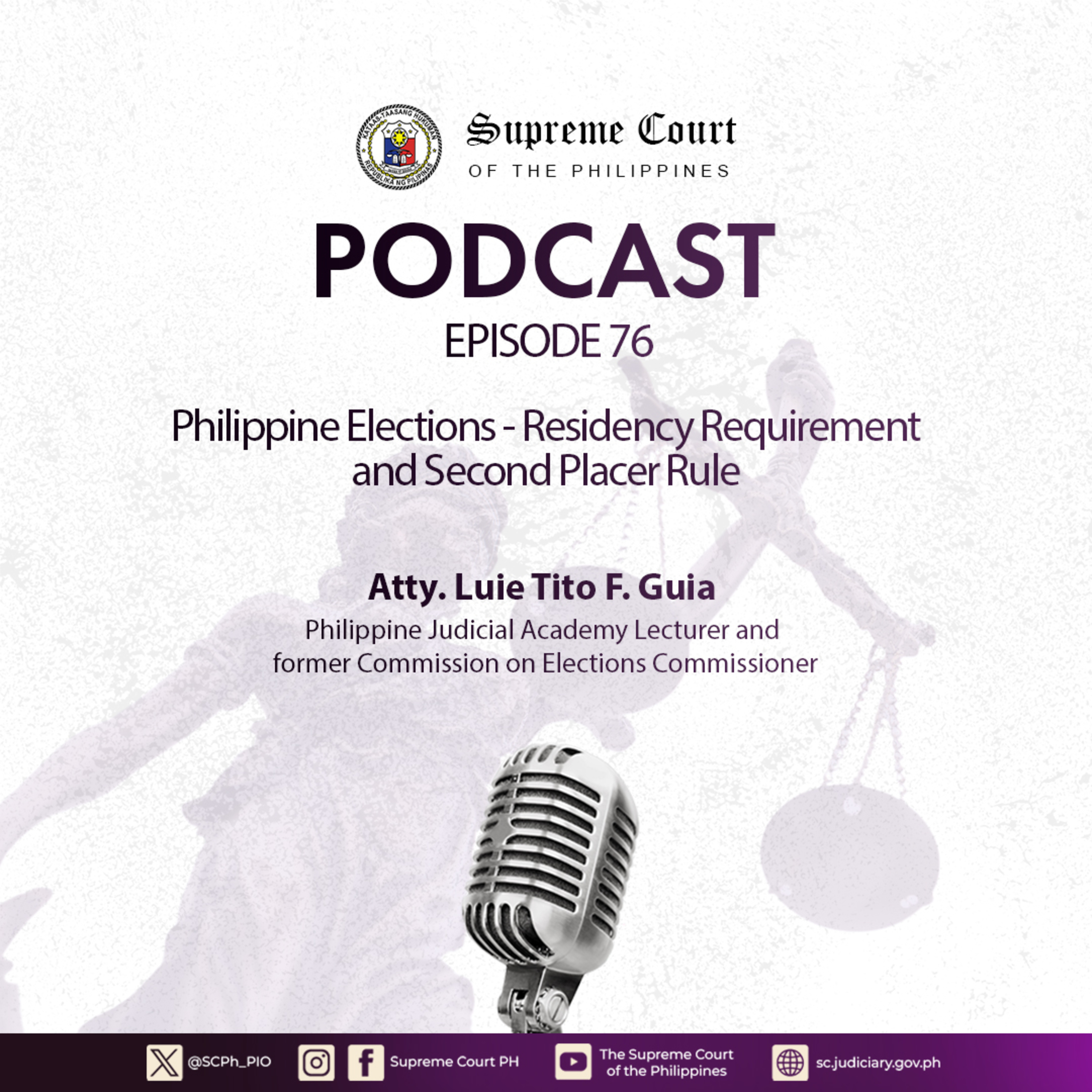 EPISODE 76: Philippine Elections – Residency Requirement and Second Placer Rule