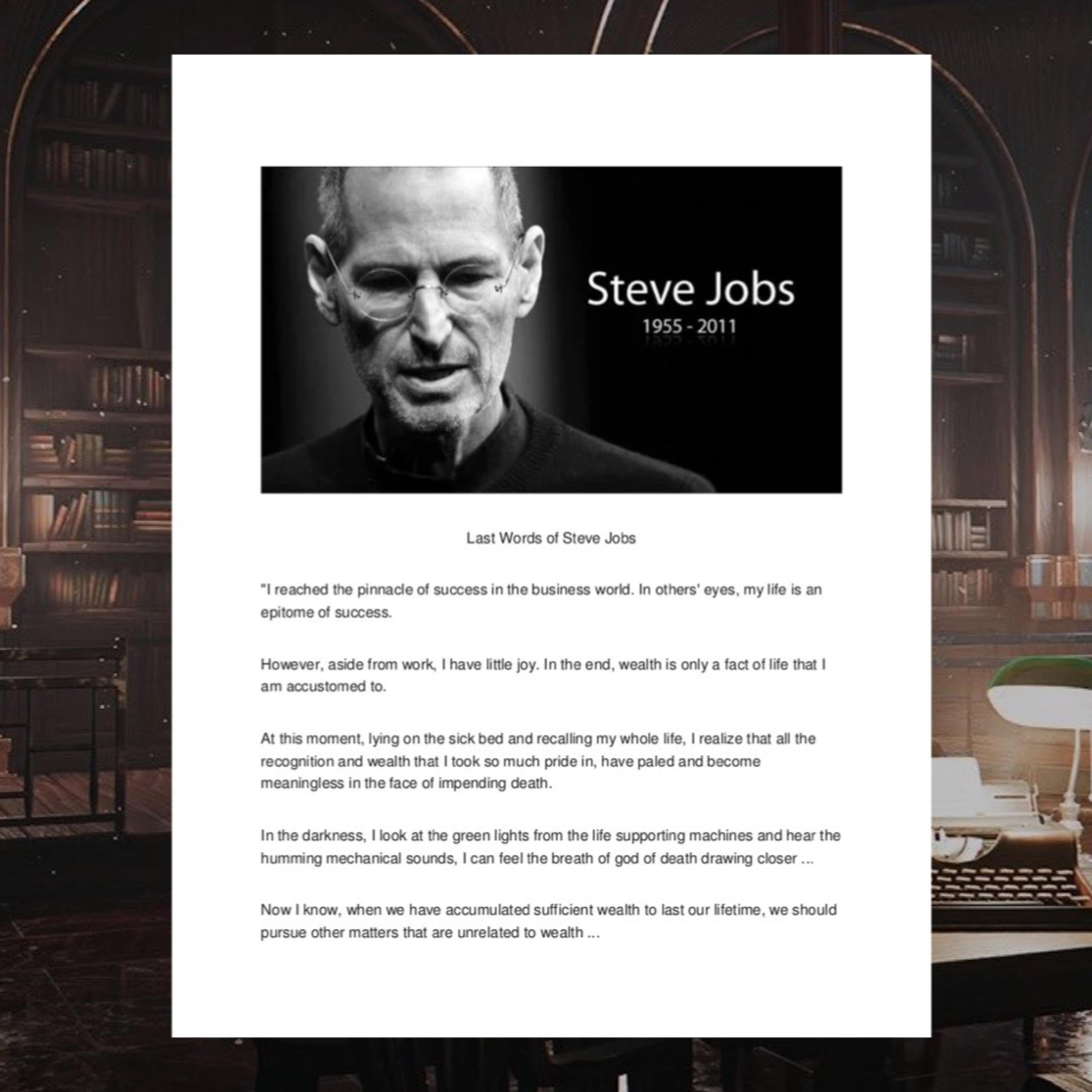 《喬布斯傳》《Steve Jobs》喬布斯的“最後的信” episode artwork