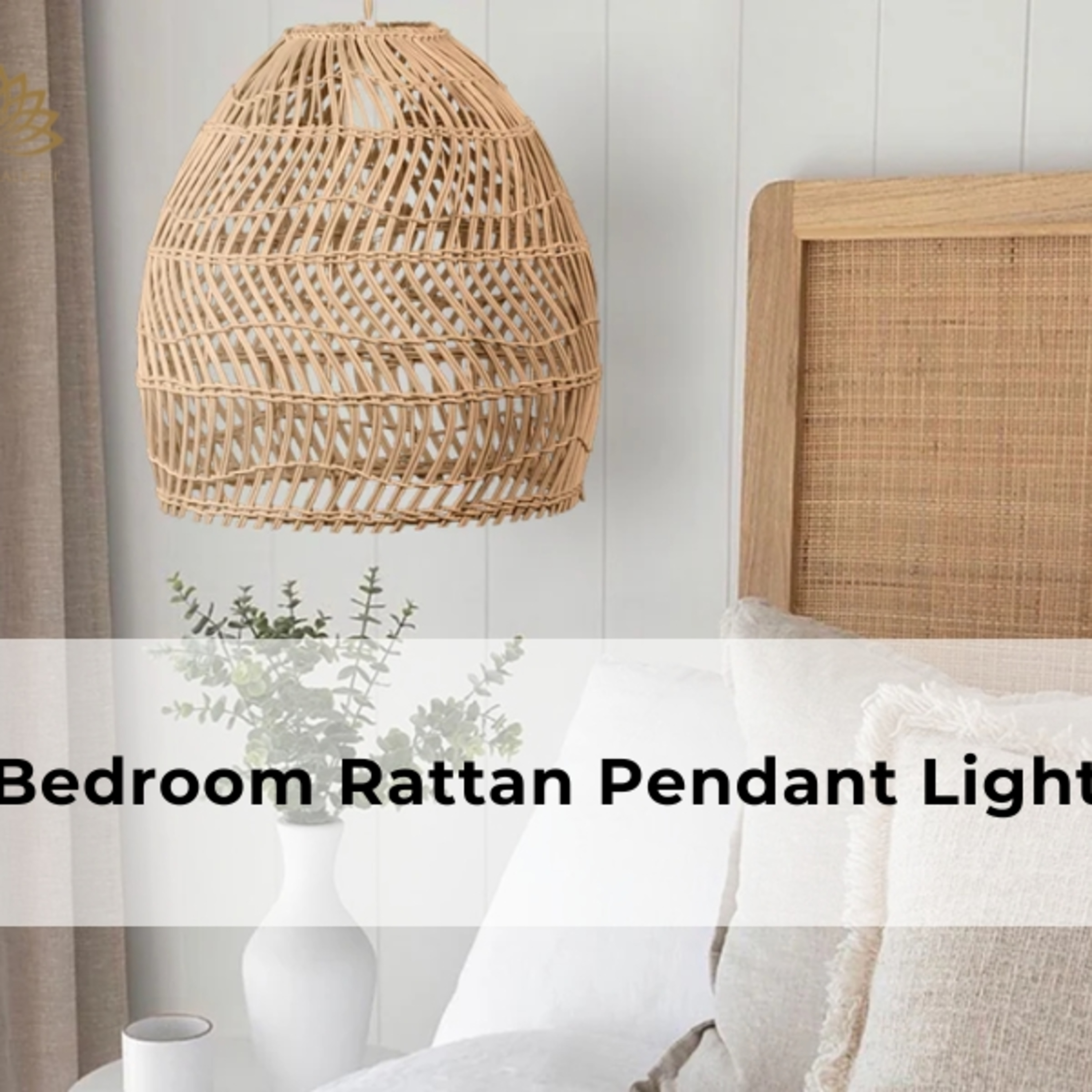 Rattan Pendant Light for Bedroom