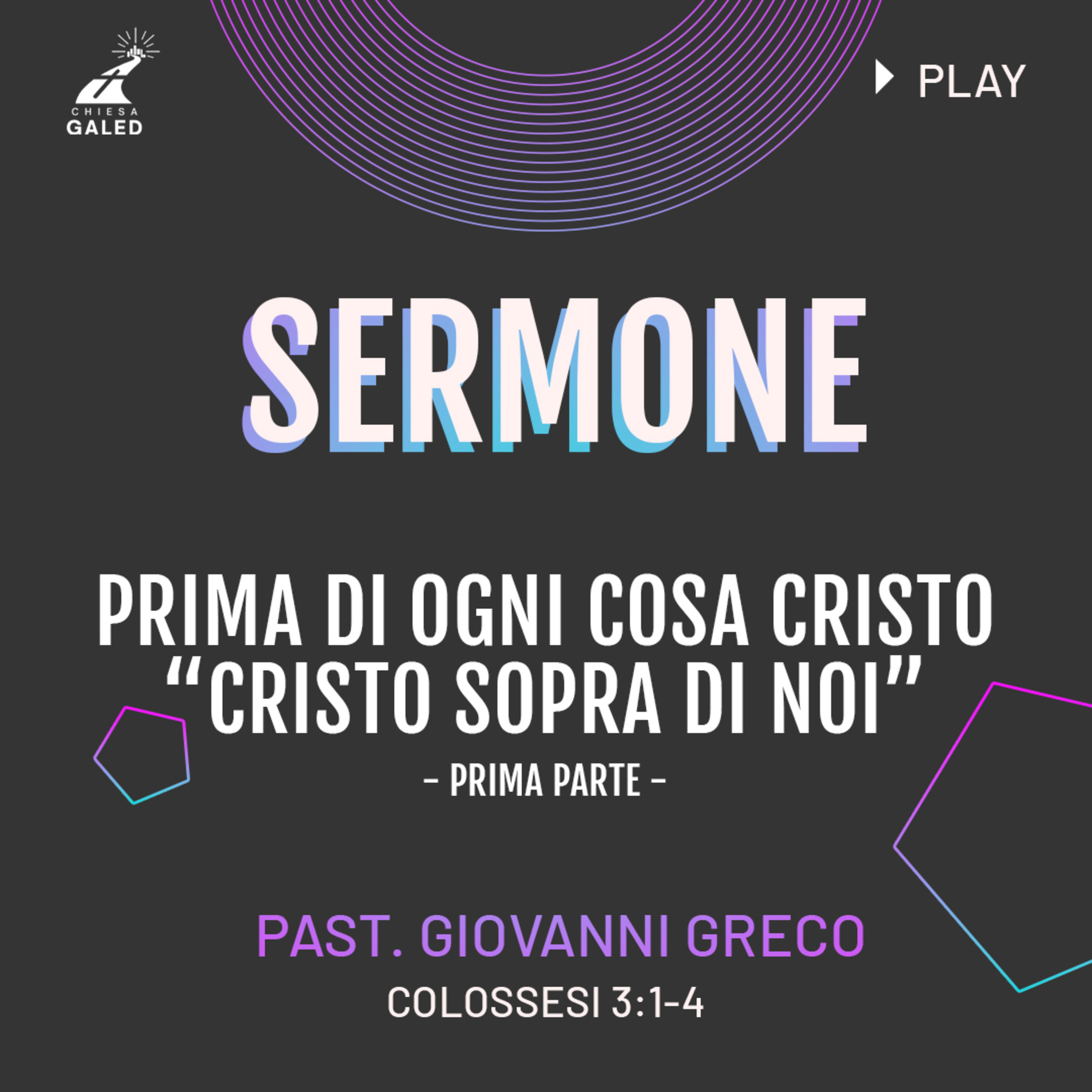 Prima di ogni cosa Cristo "Cristo sopra di noi" (1/3) episode artwork