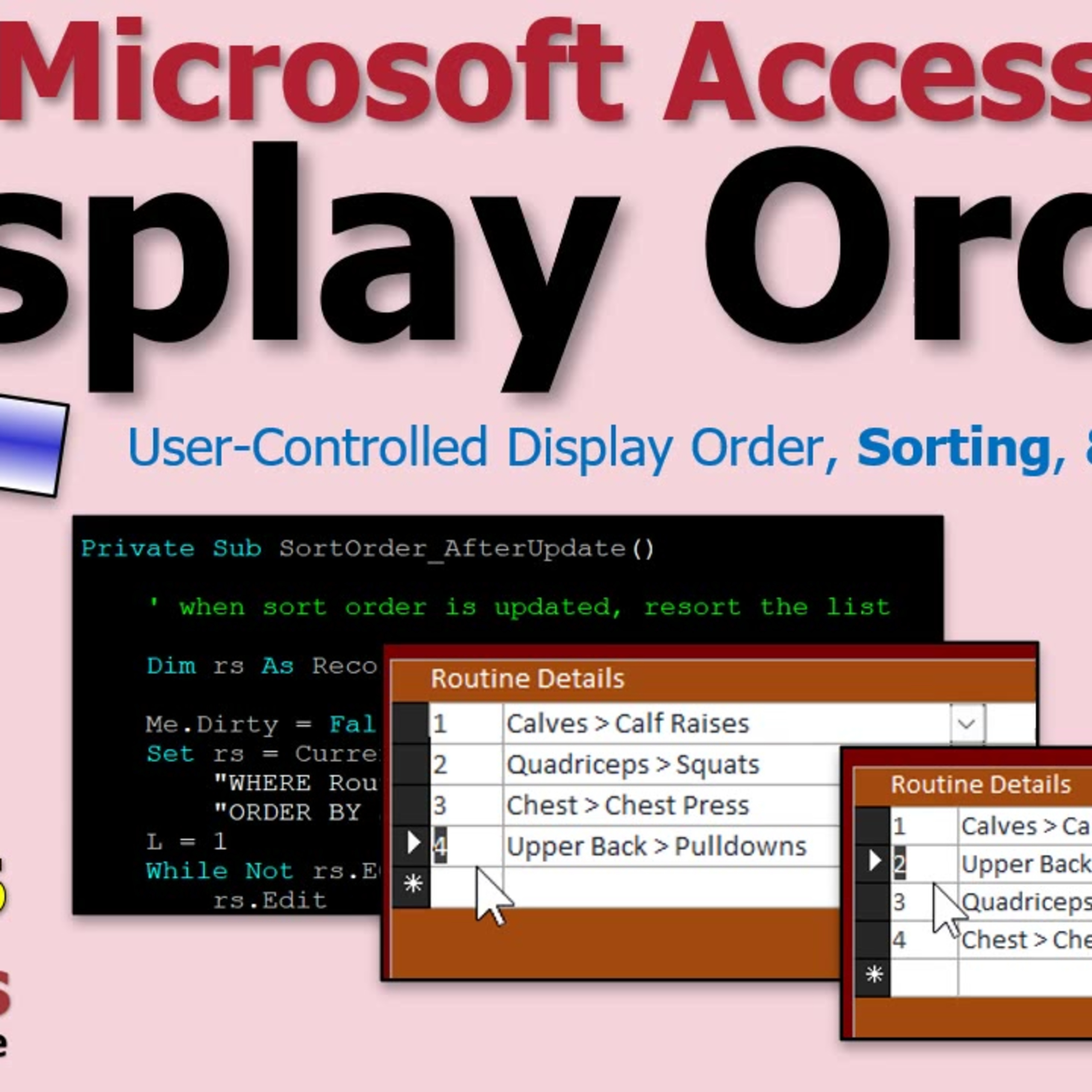 Letting Users Control Display Order in Microsoft Access: Sorting and Renumbering Records episode artwork