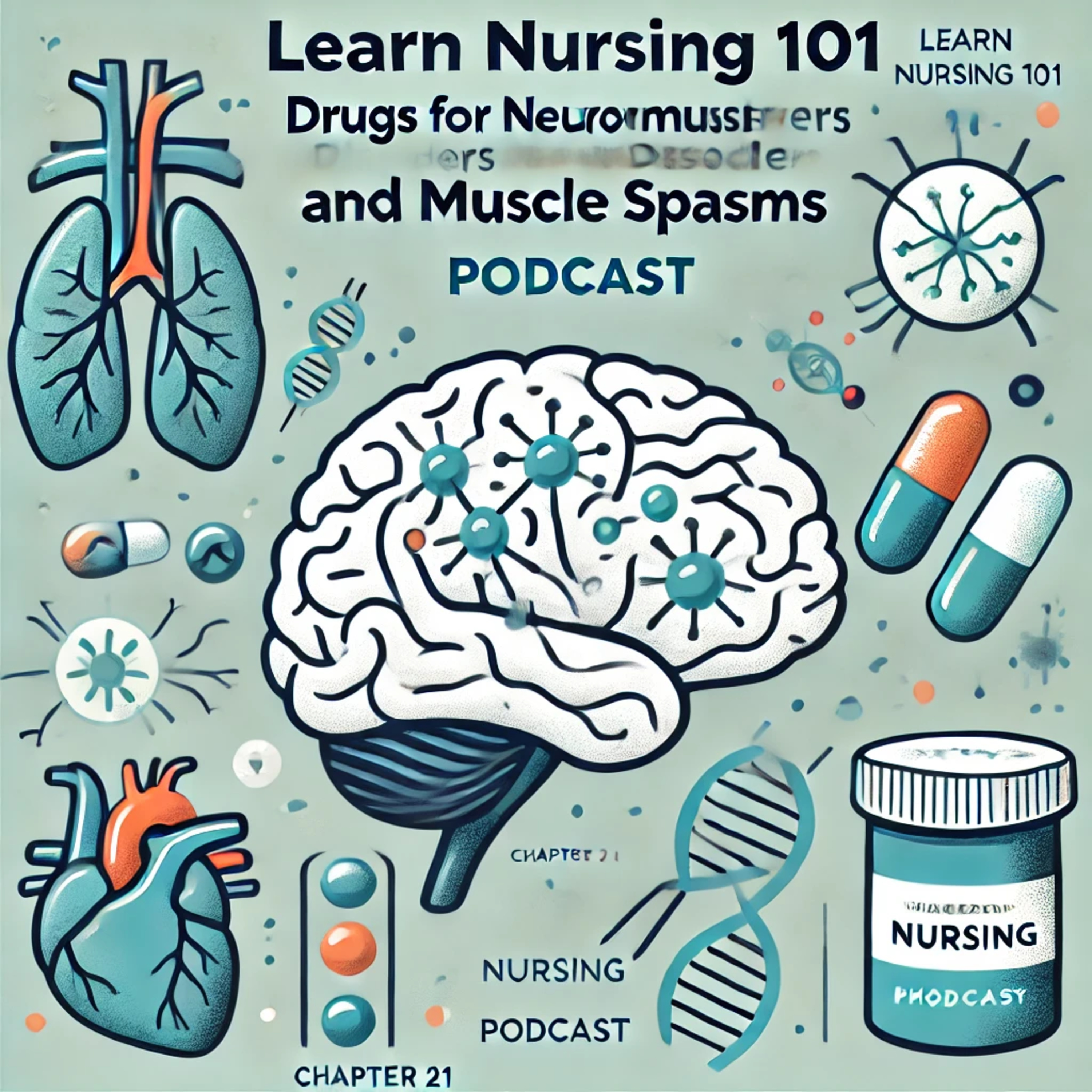 Pharmacology Chapter 21 Review : Drugs for Neuromuscular Disorders and Muscle Spasms episode artwork