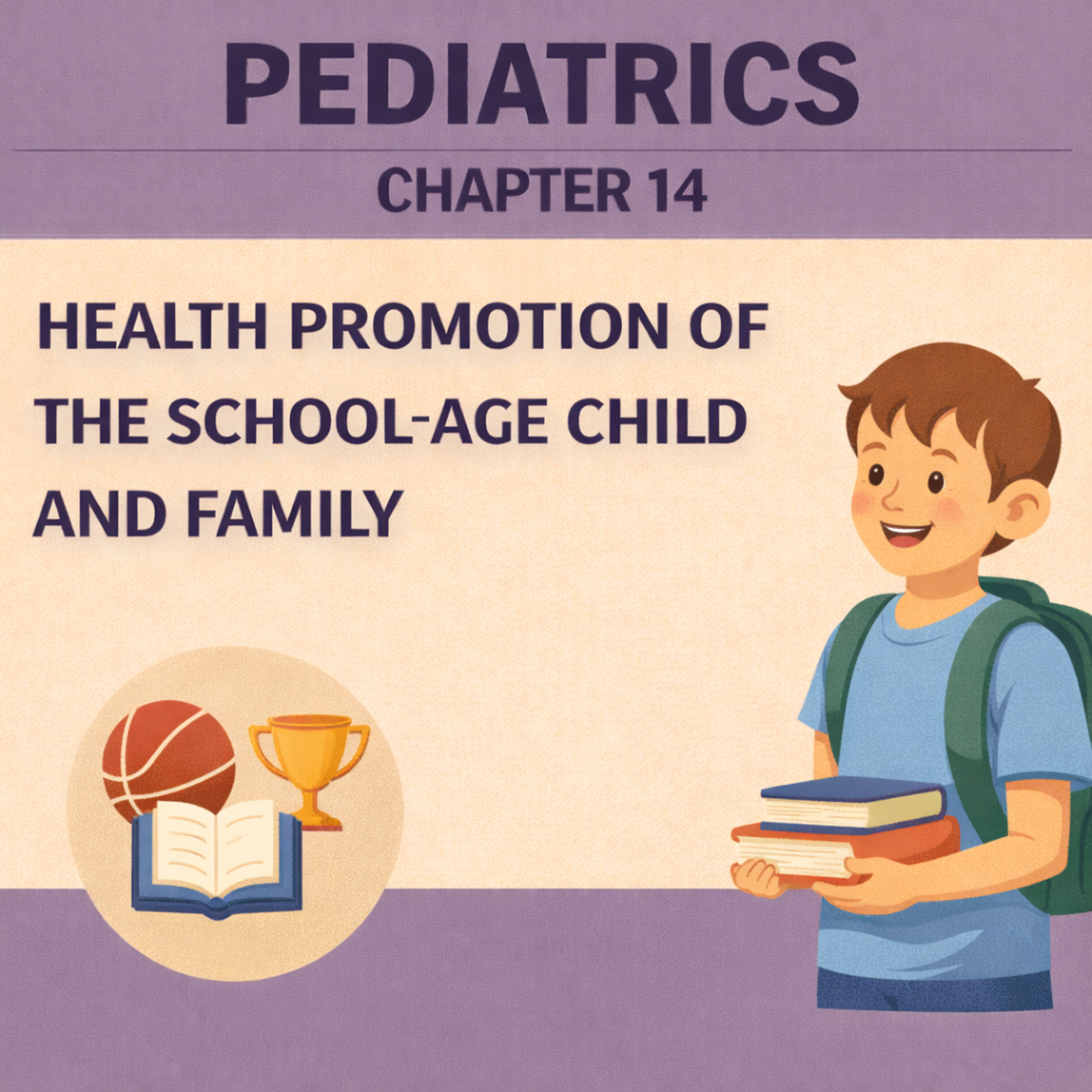 Pediatrics Chapter 14: Health Promotion of the School-Age Child and Family episode artwork