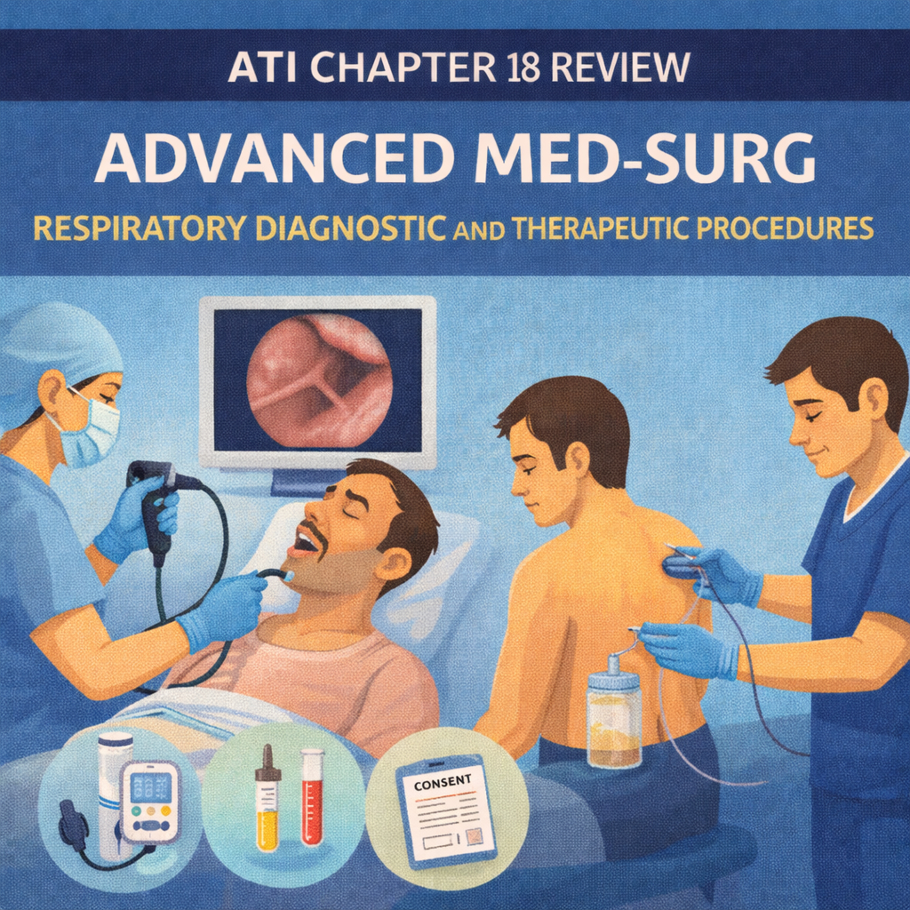 ATI Chapter 18 Review: Advanced Med-Surg – Respiratory Diagnostic and Therapeutic Procedures episode artwork