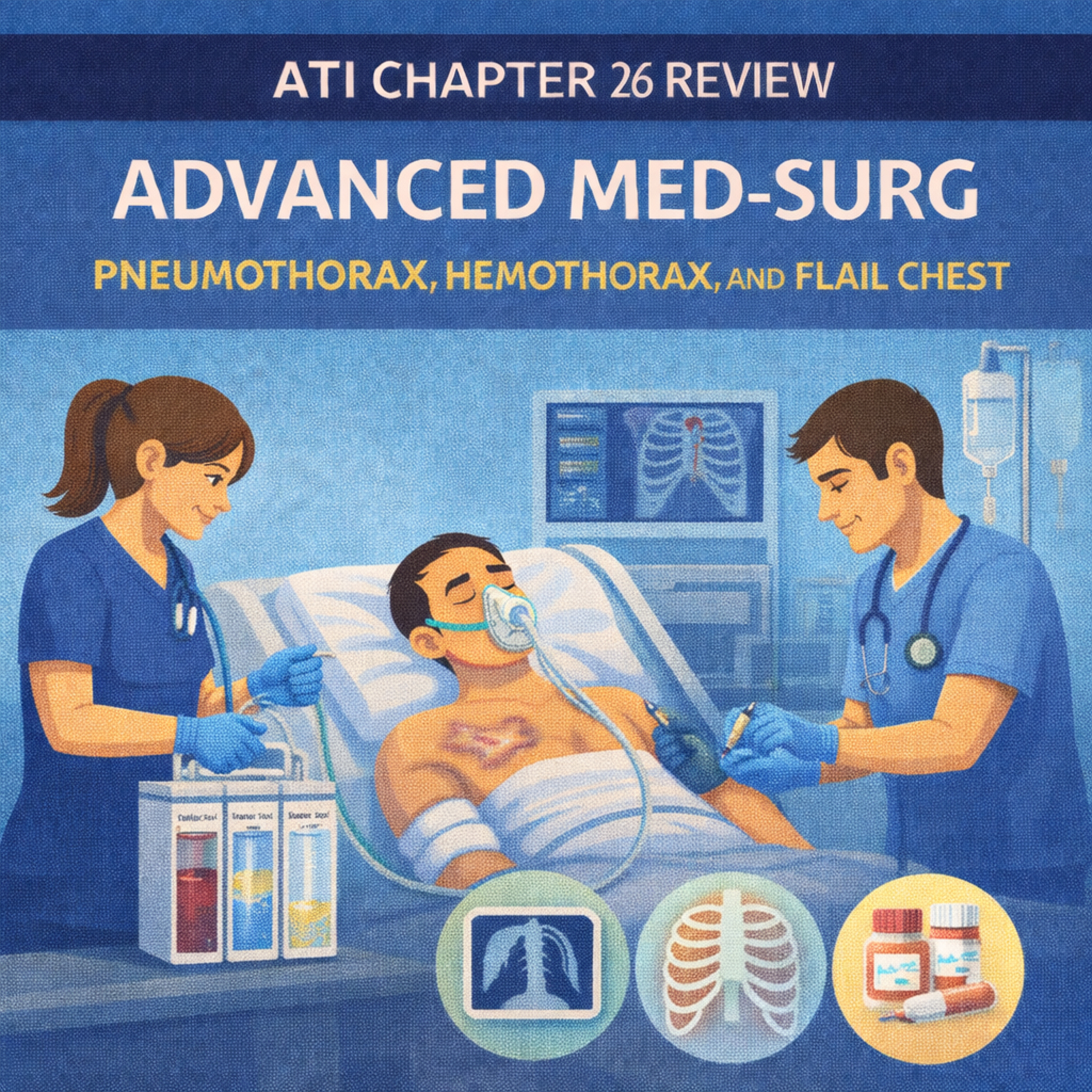 ATI Chapter 26 Review: Advanced Med-Surg – Pneumothorax, Hemothorax, and Flail Chest episode artwork