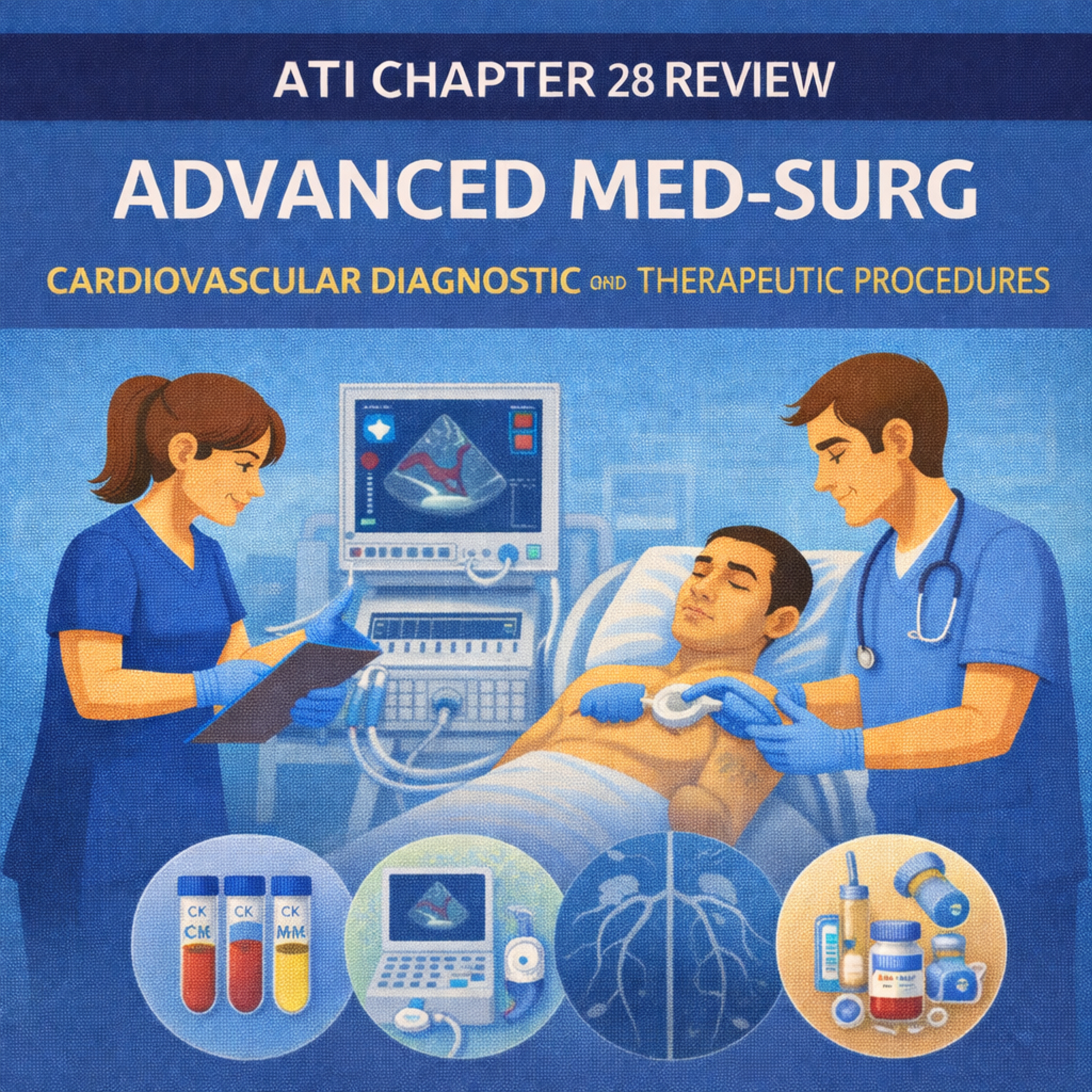 ATI Chapter 28 Review: Advanced Med-Surg – Cardiovascular Diagnostic and Therapeutic Procedures