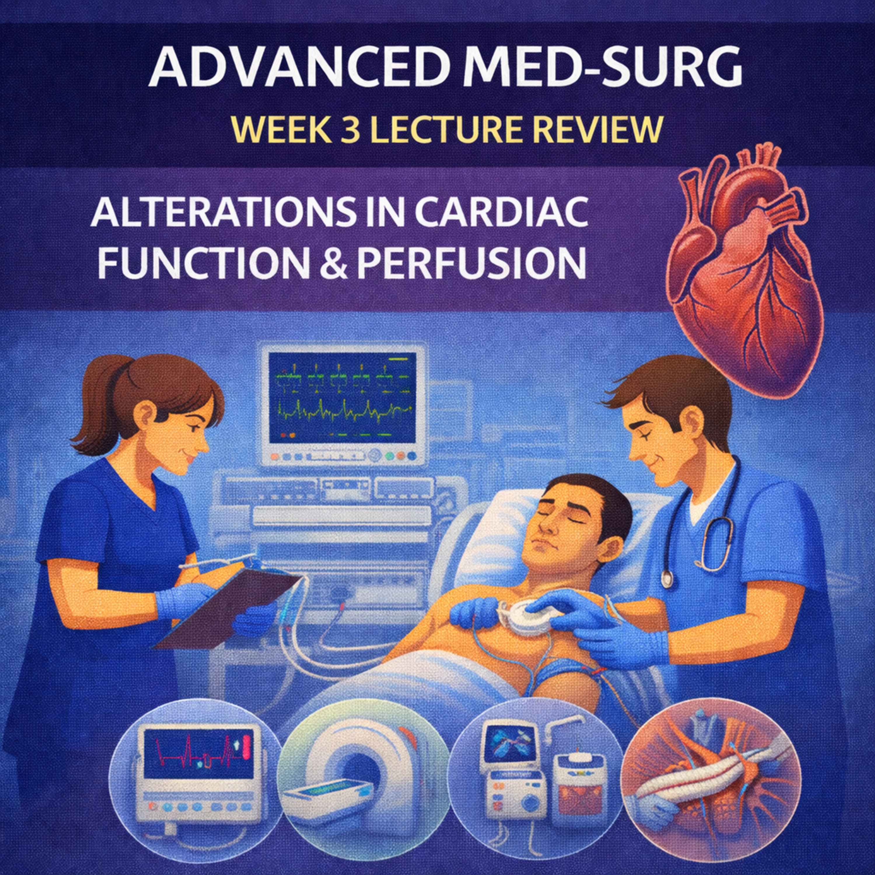 Advanced Med-Surg: Week 3 Lecture Review – Alterations in Cardiac Function & Perfusion