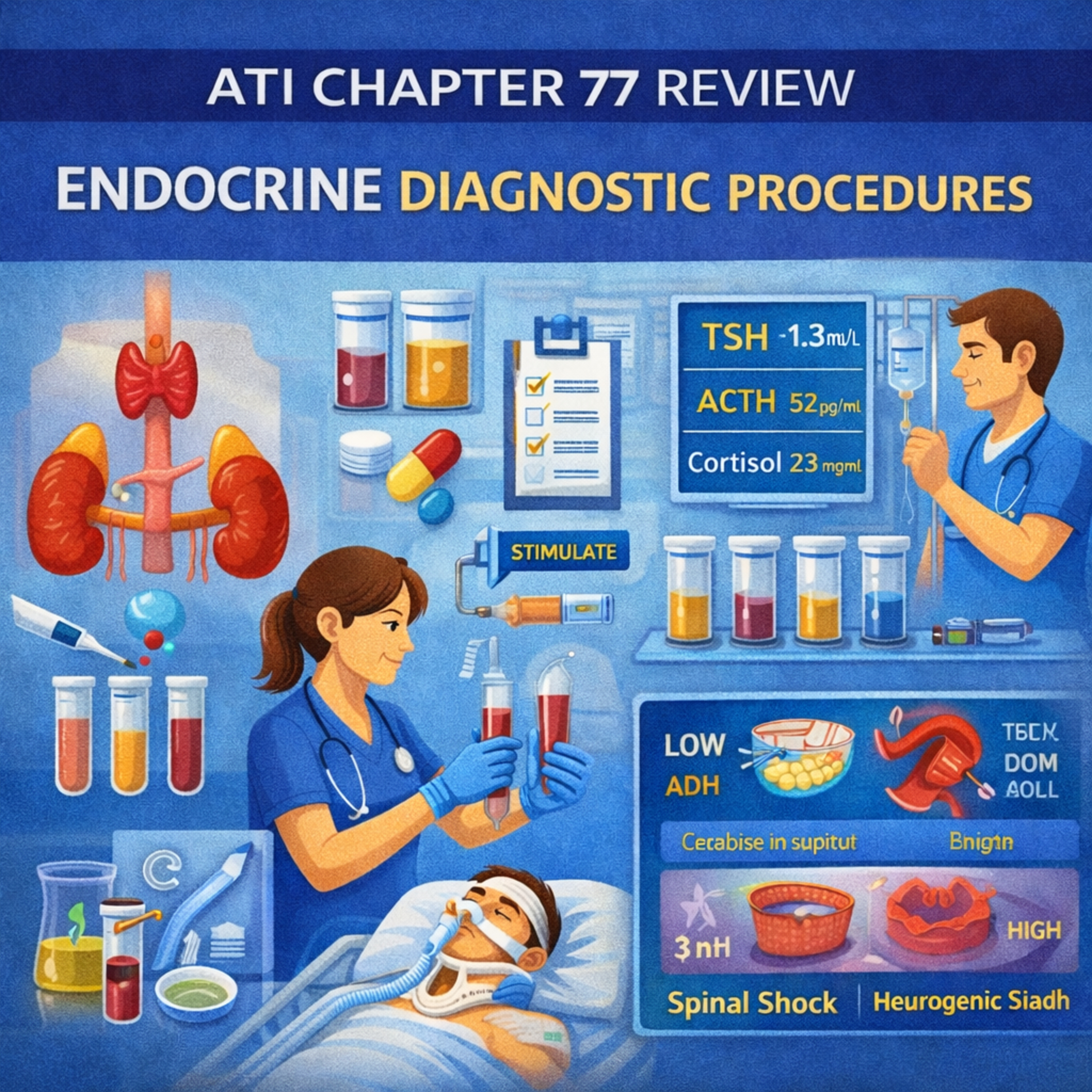 ATI Chapter 77 Review: Advanced Med-Surg – Endocrine Diagnostic Procedures episode artwork