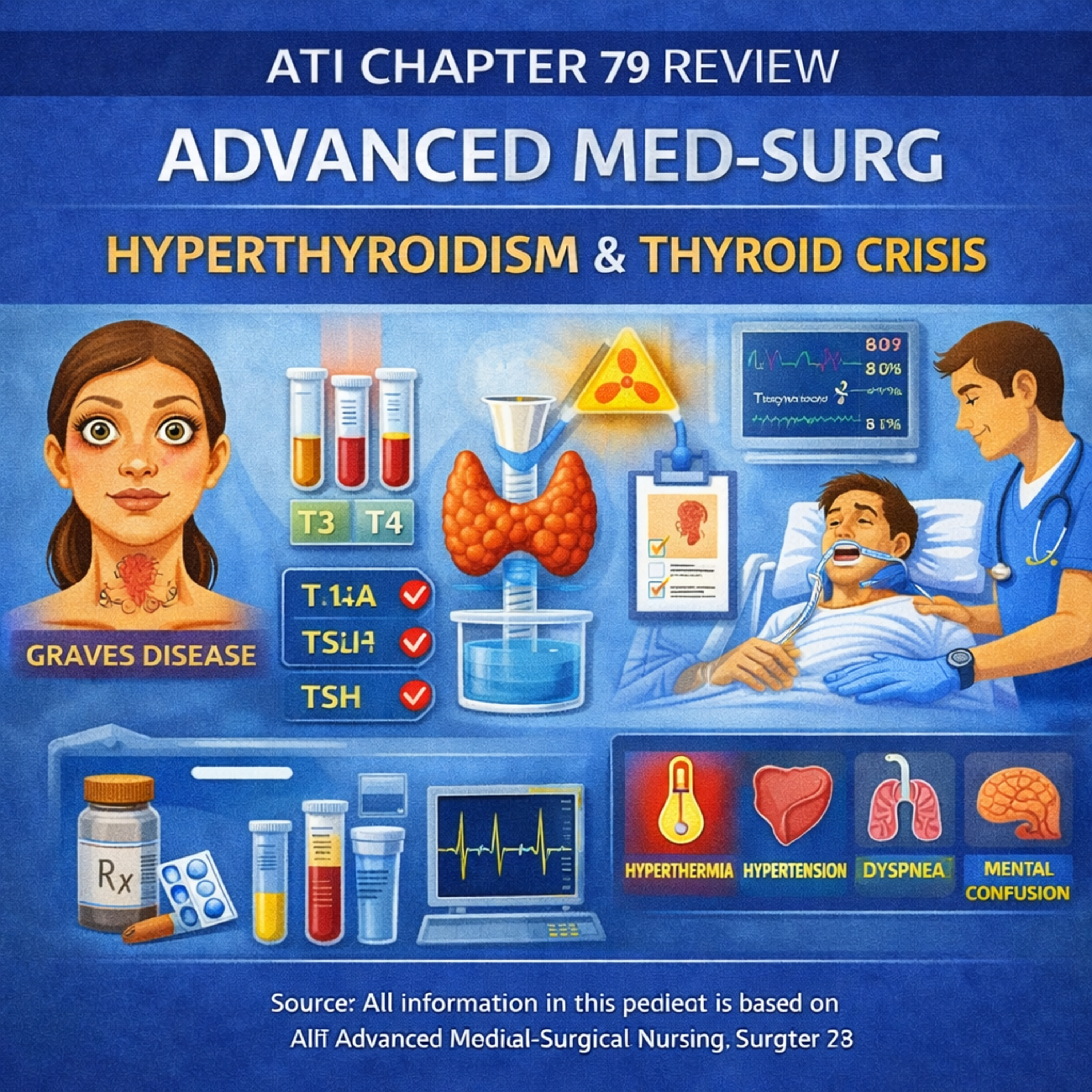ATI Chapter 79 Review: Advanced Med-Surg – Hyperthyroidism & Thyroid Crisis episode artwork