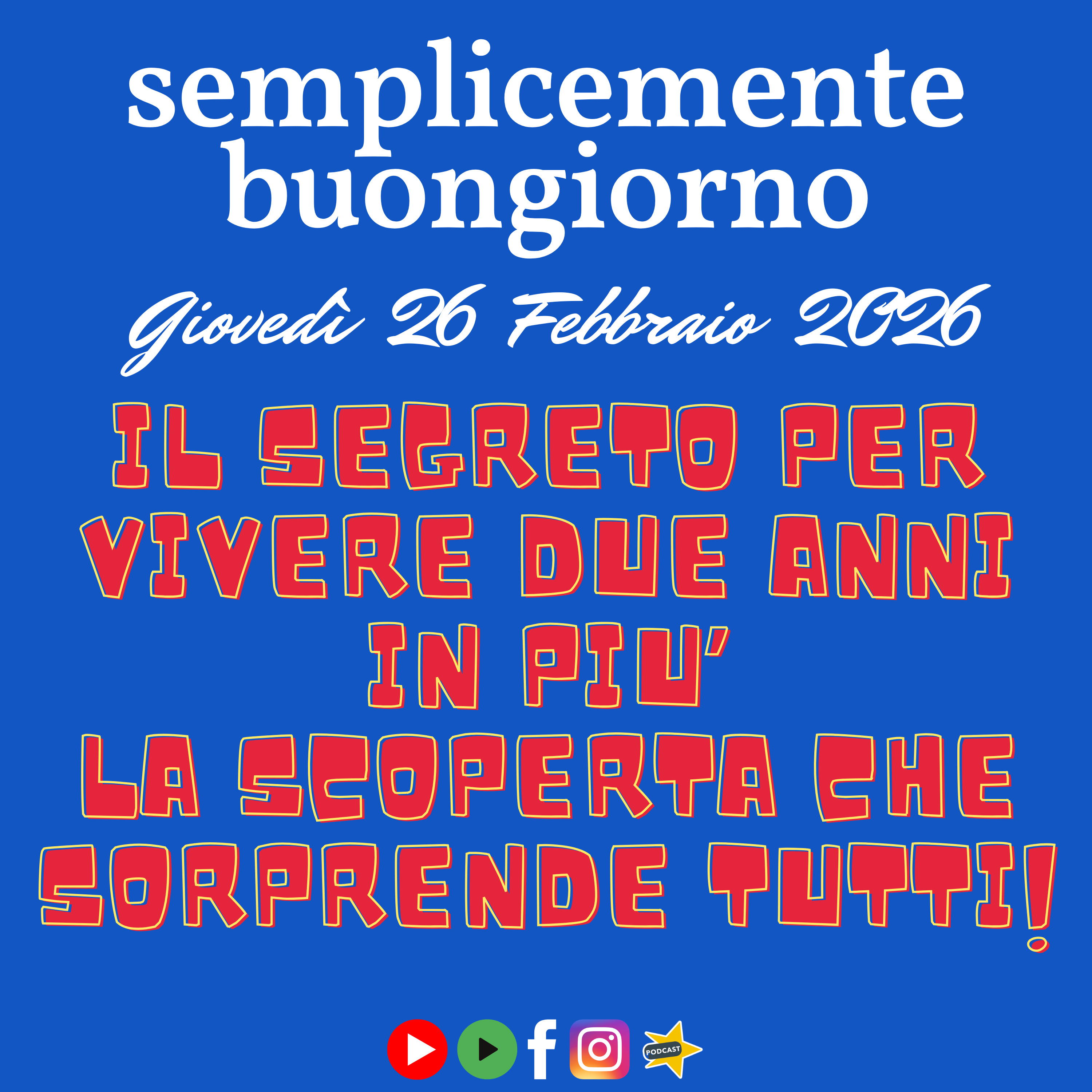Il segreto per vivere due anni in più: la scoperta che sorprende tutti episode artwork