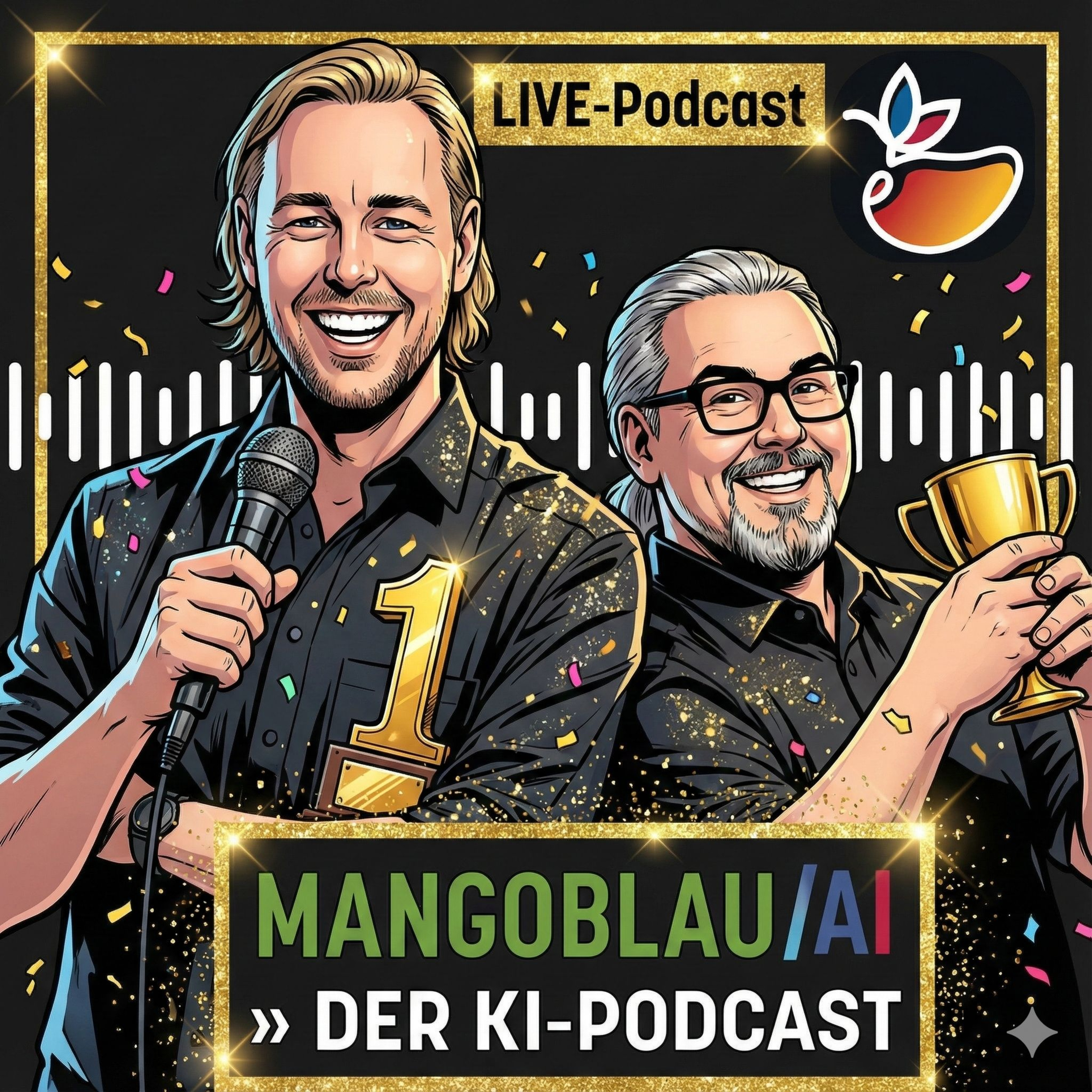 KI 2026, ChatGPT, Gemini & die Zukunft der Menschheit. Ein Jahr "MANGOBLAU/AI" – als Live-Podcast. episode artwork