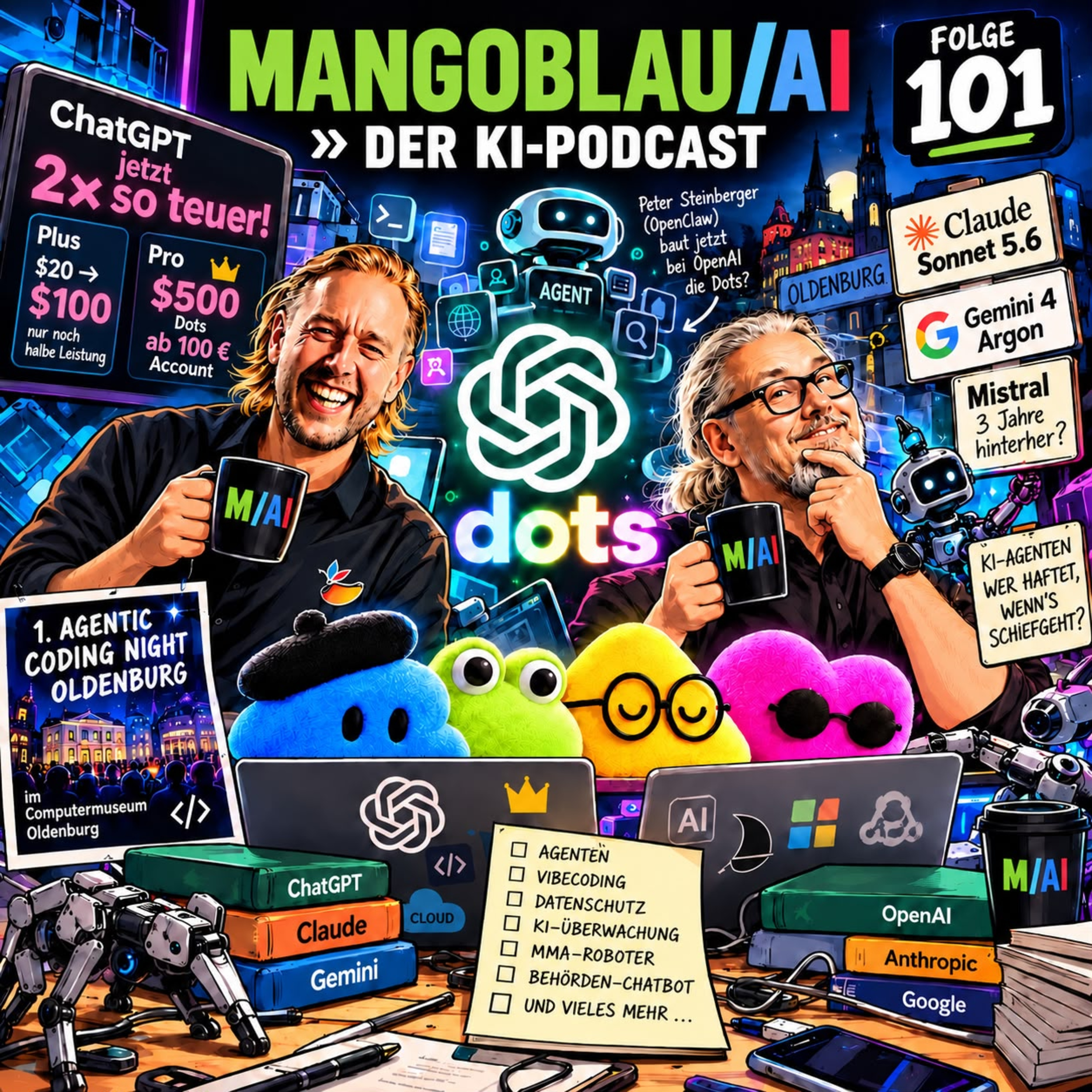 Cover: ChatGPT doppelt so teuer! OpenAI-Abo für 500 Dollar, Claude Sonnet 5.5, Gemini 4 Argon: Wer haftet für KI-Agenten?