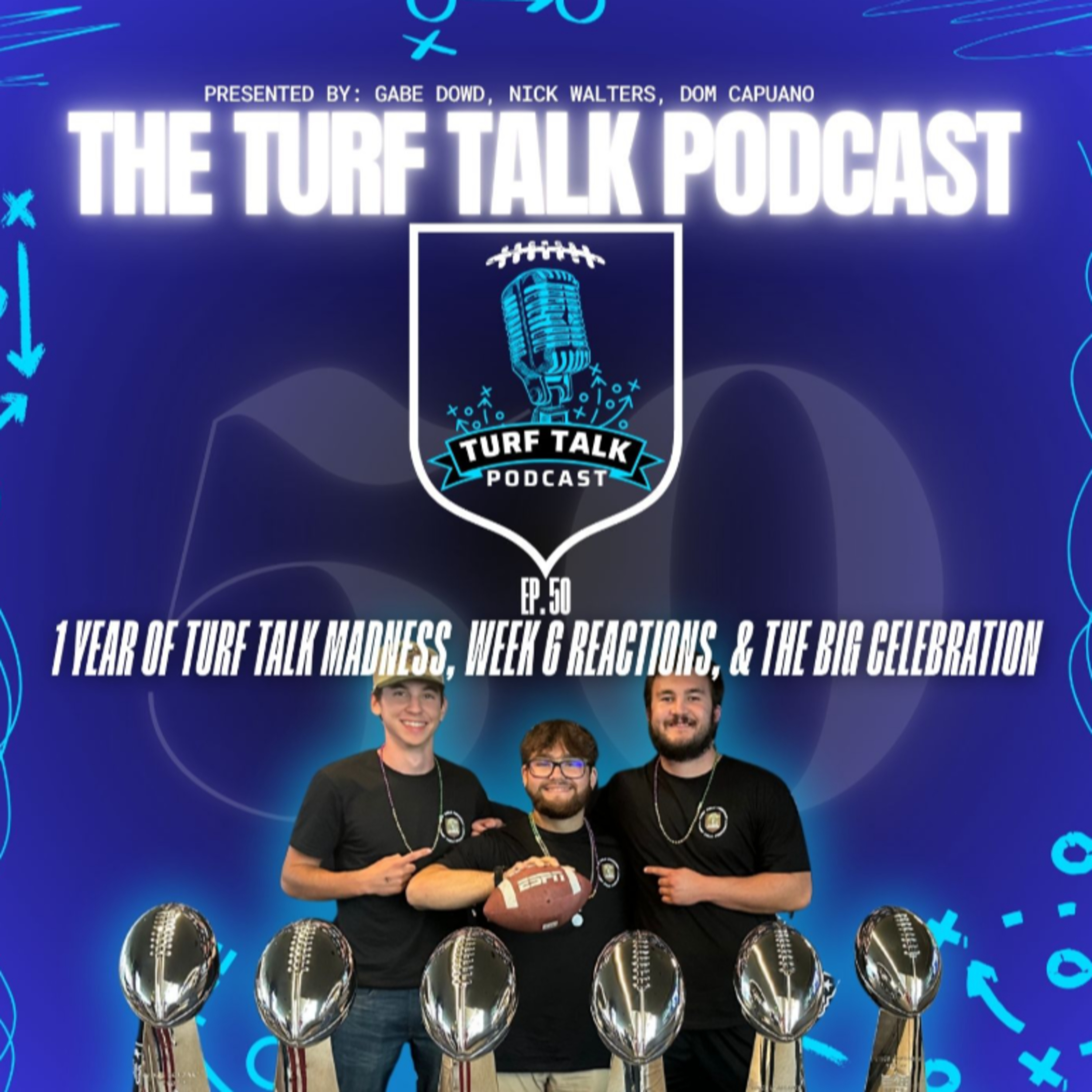 EPISODE 50 | 1 YEAR OF TURF TALK MADNESS, WEEK 6 REACTIONS, & THE BIG CELEBRATION episode artwork