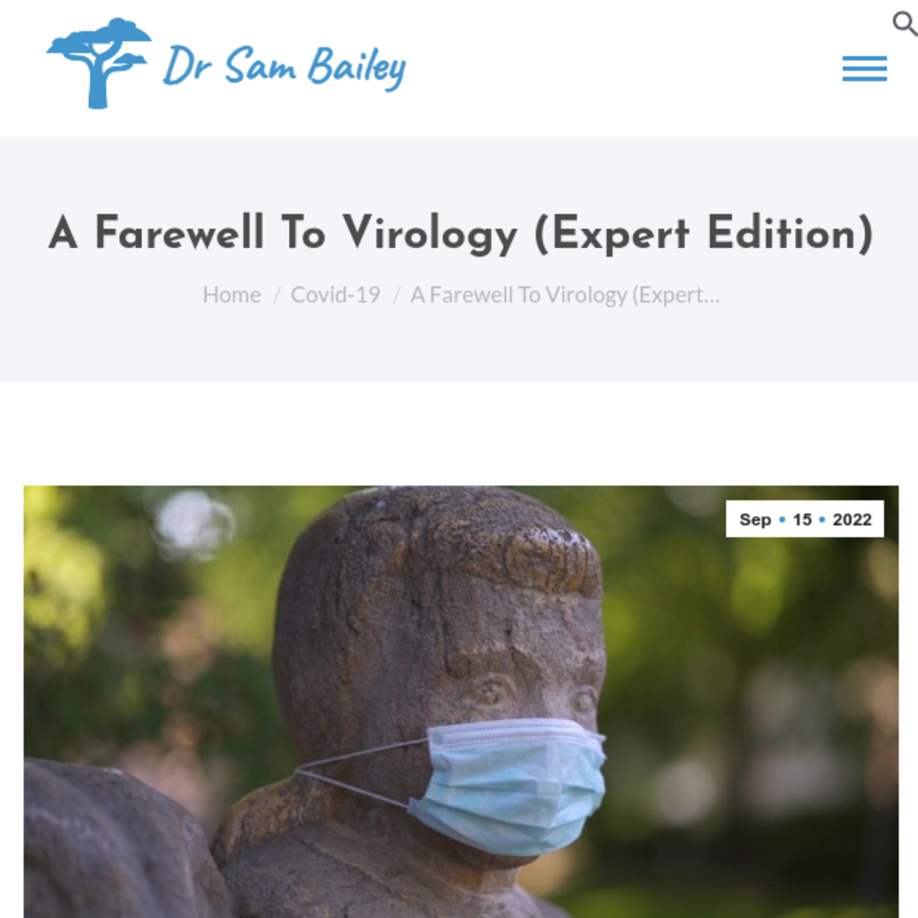 A FAREWELL TO THE SECT OF VIROLOGY