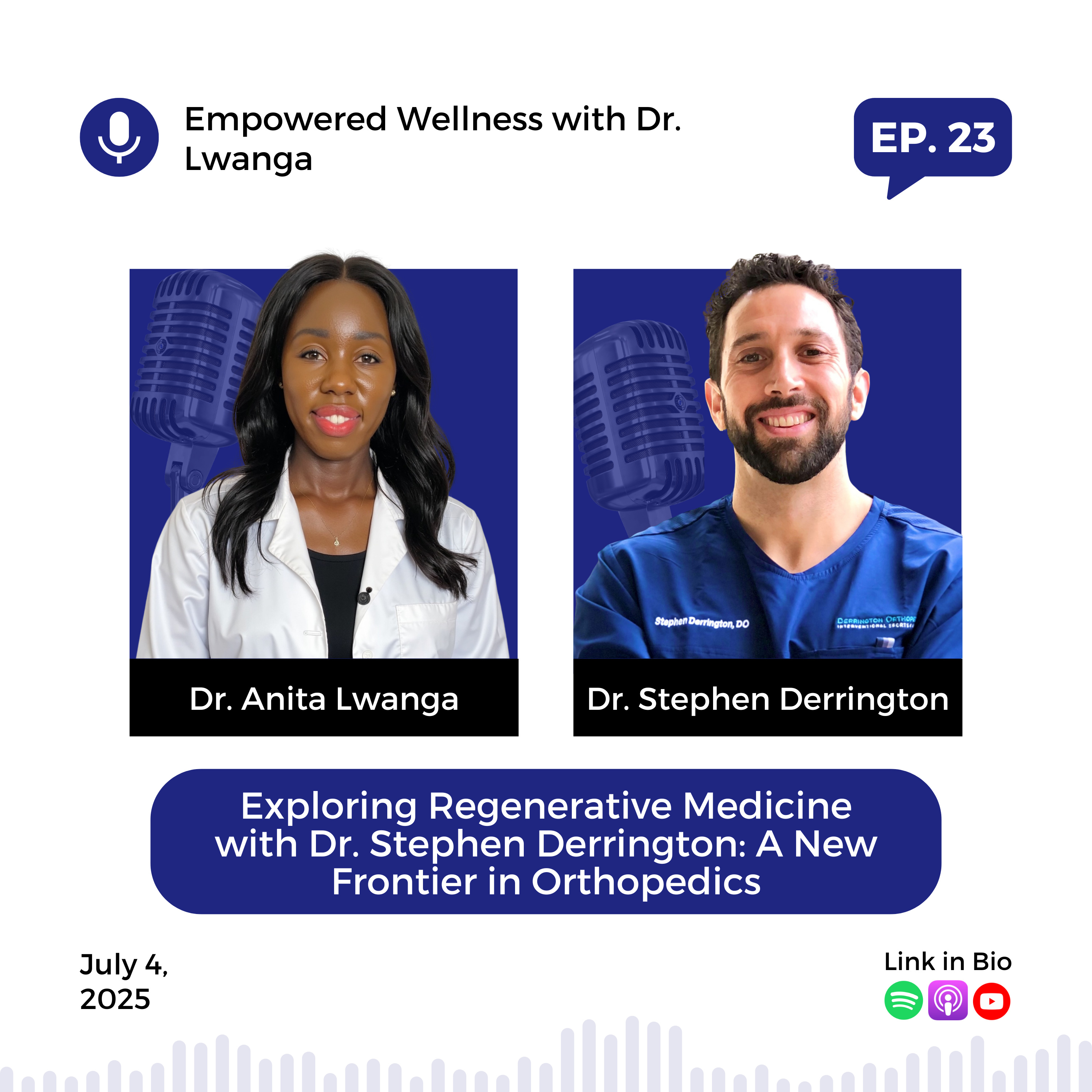 Exploring Regenerative Medicine with Dr. Stephen Derrington: A New Frontier in Orthopedics