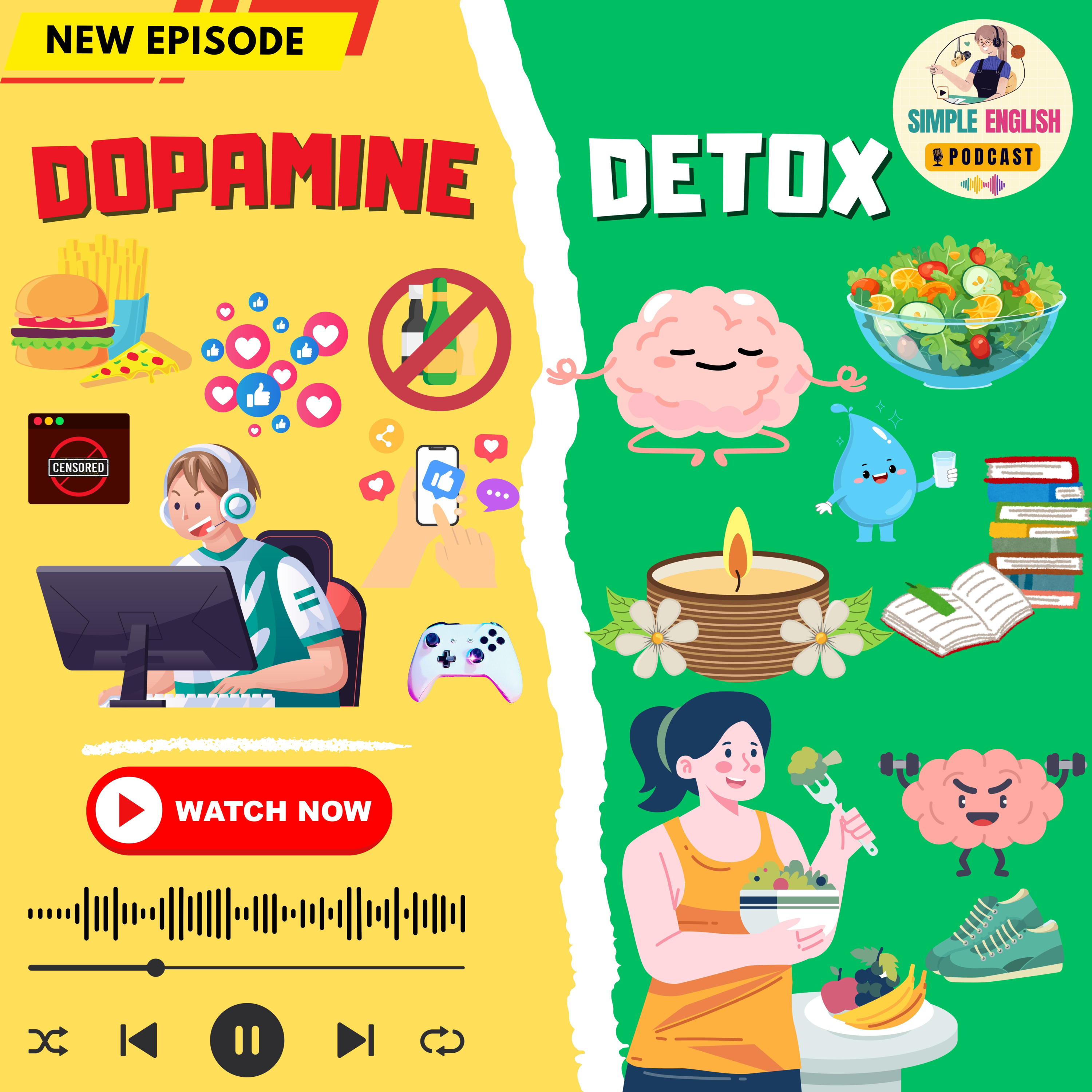 How to Trick Your Brain Into Doing Hard Things! | English Podcast🎧 episode artwork