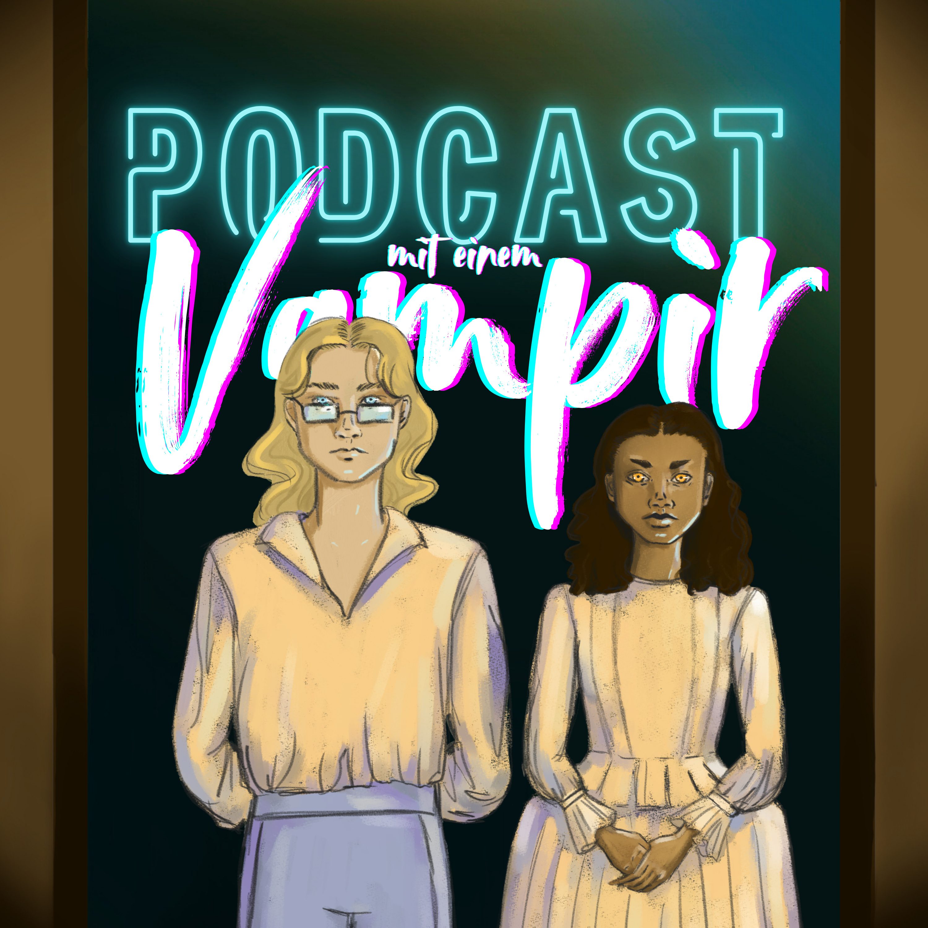 Podcast mit einem Vampir