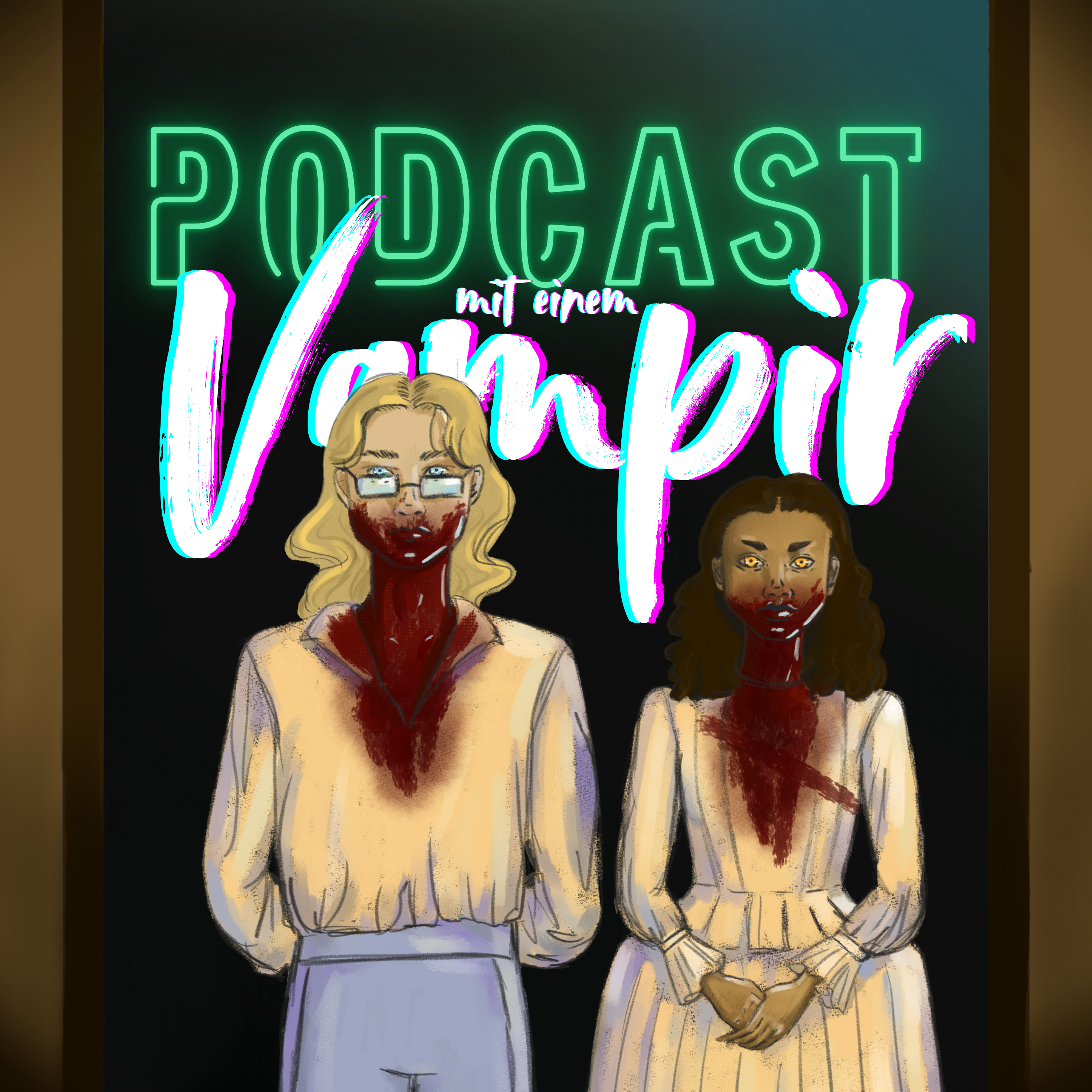 Podcast mit einem Vampir
