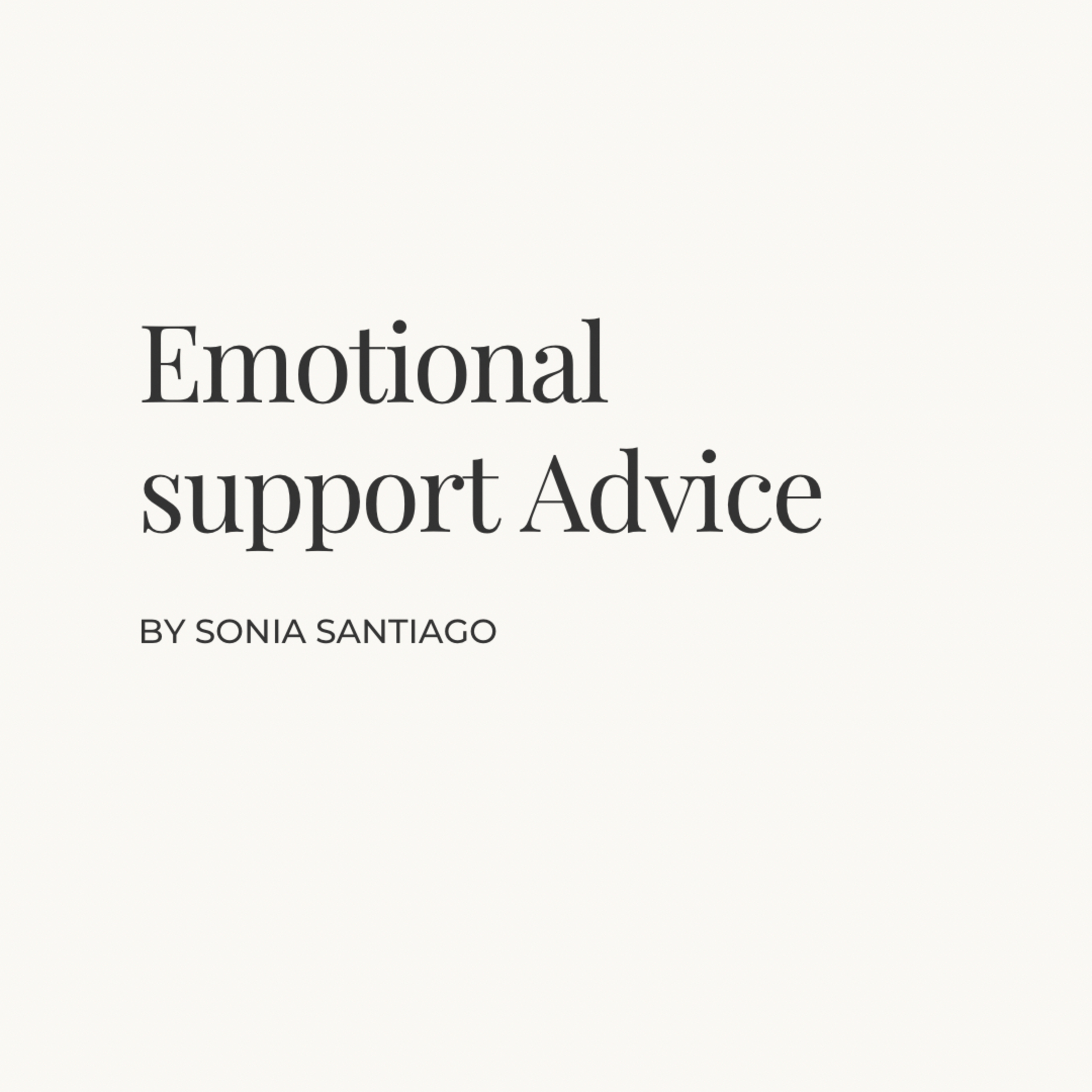 Emotional support Advice episode artwork