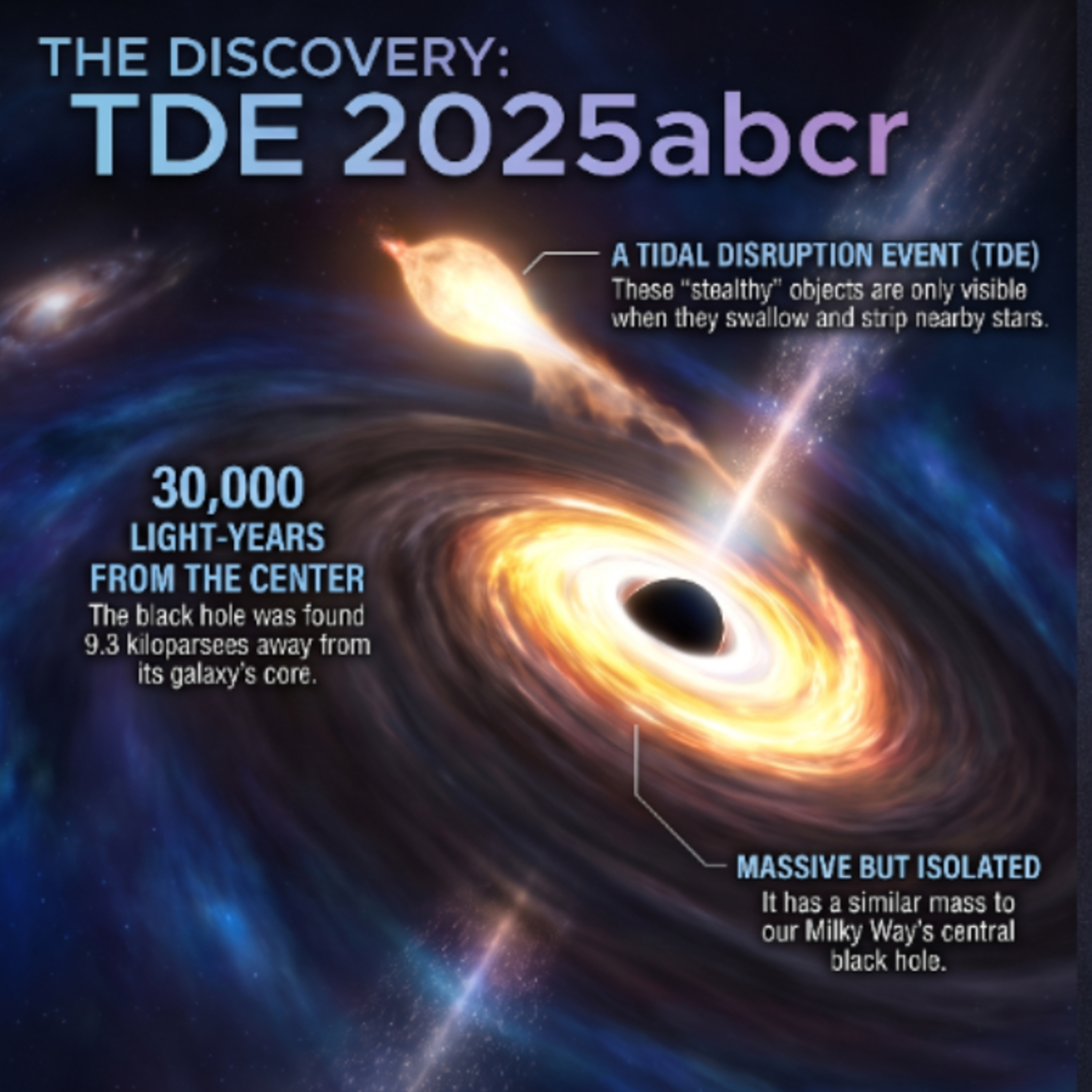 ZTF Spots a Stealthy Black Hole Wandering a Galaxy Edge episode artwork