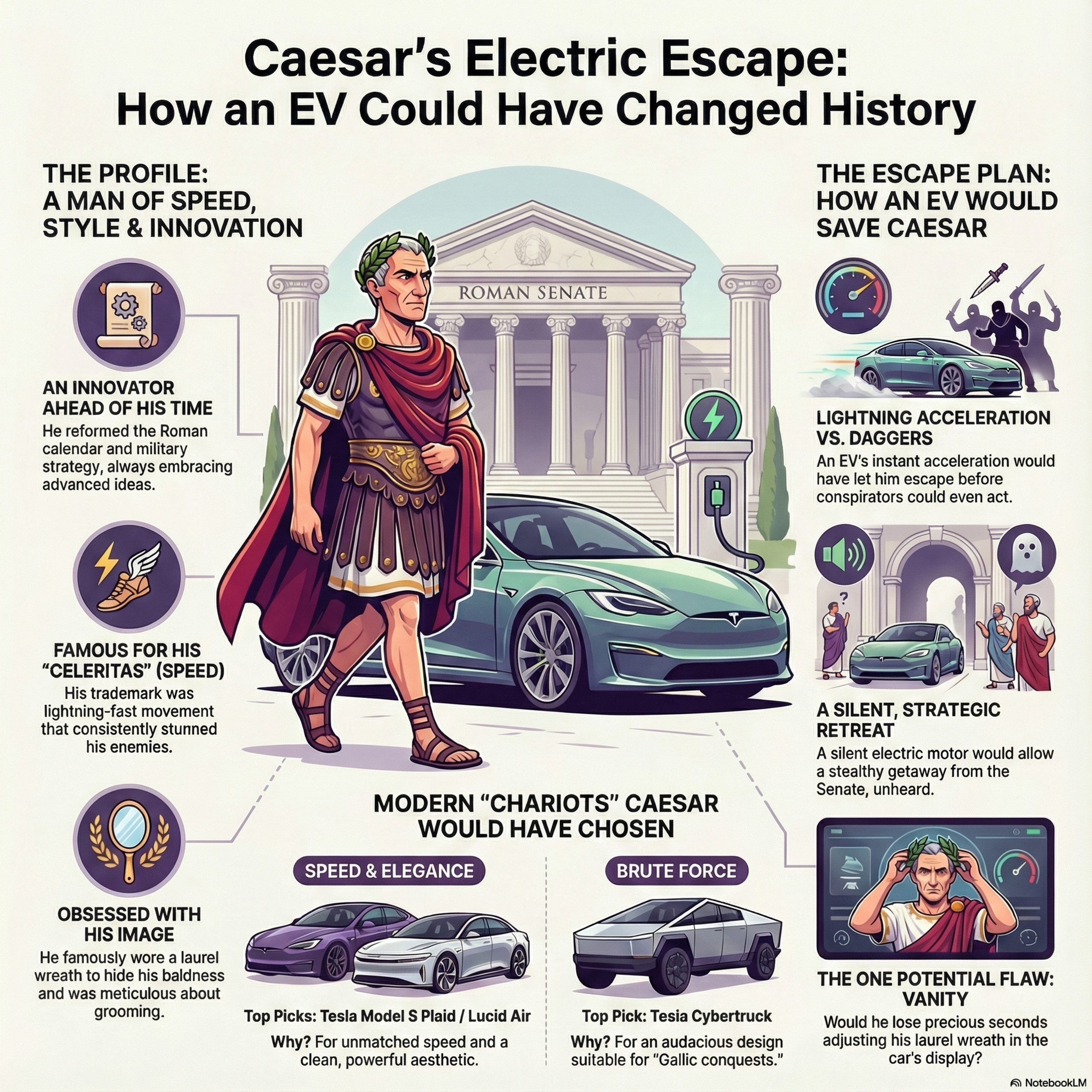 Cesare e la Celeritas Elettrica: Fuga dalle Idi di Marzo