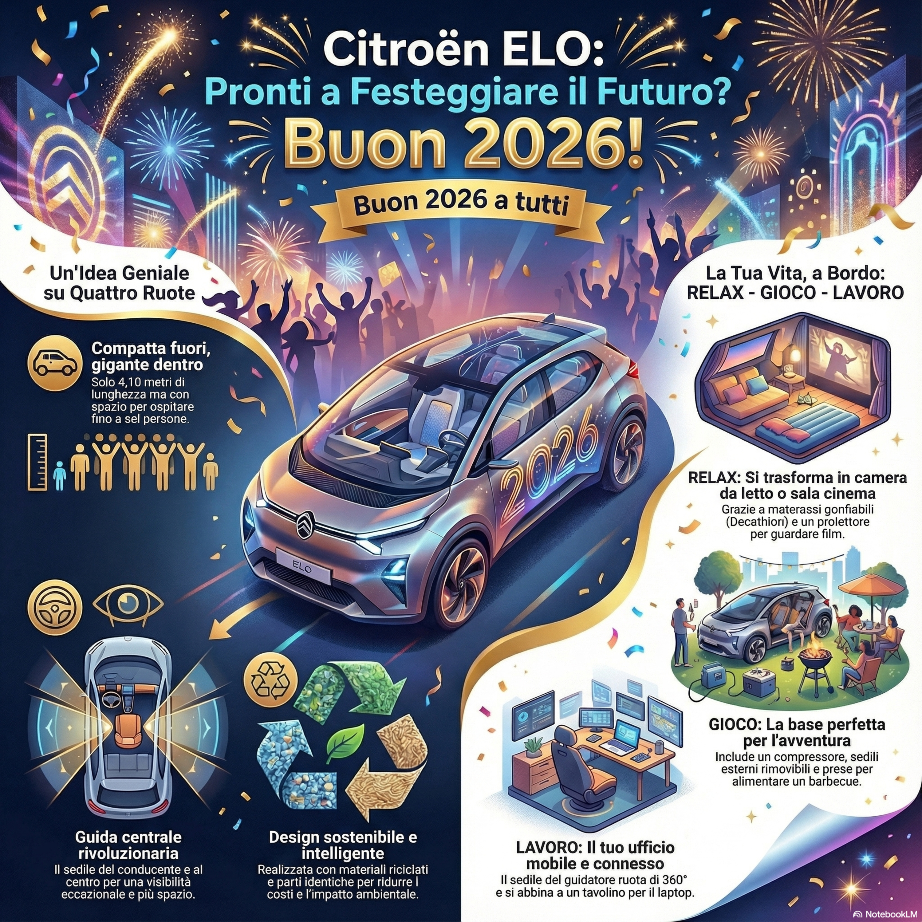 Citroën ELO: Il Futuro Elettrico tra Relax e Lavoro