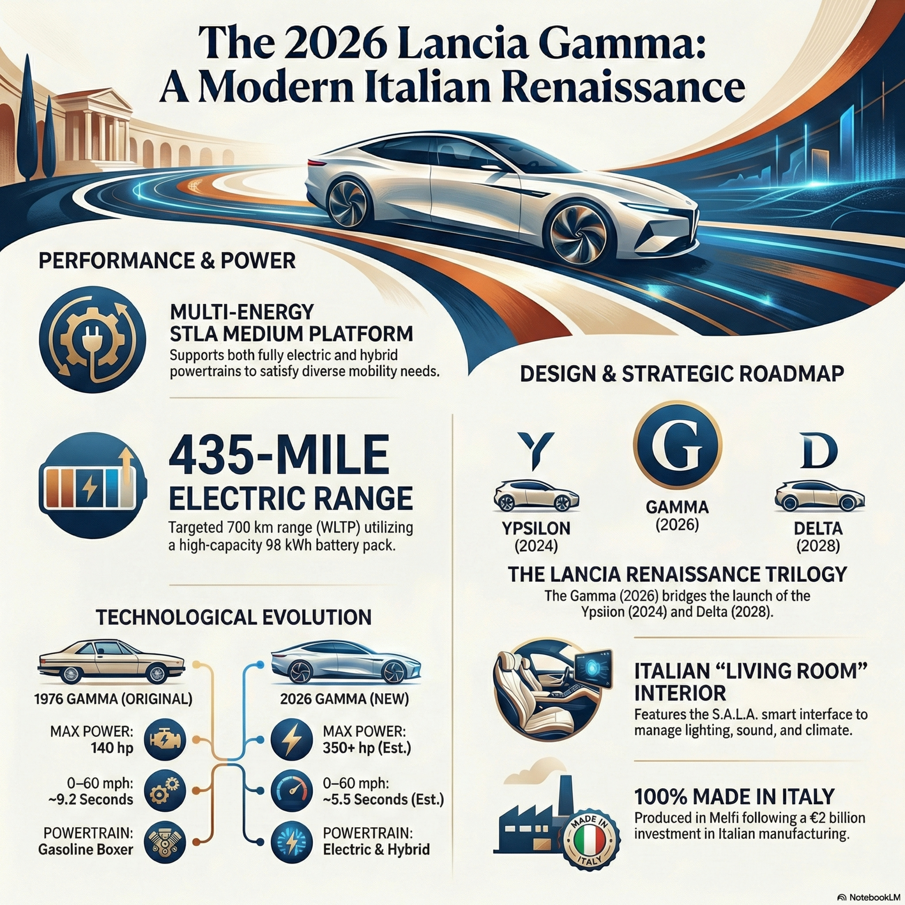 Lancia Gamma 2026: The Italian Renaissance of the Flagship Fastback