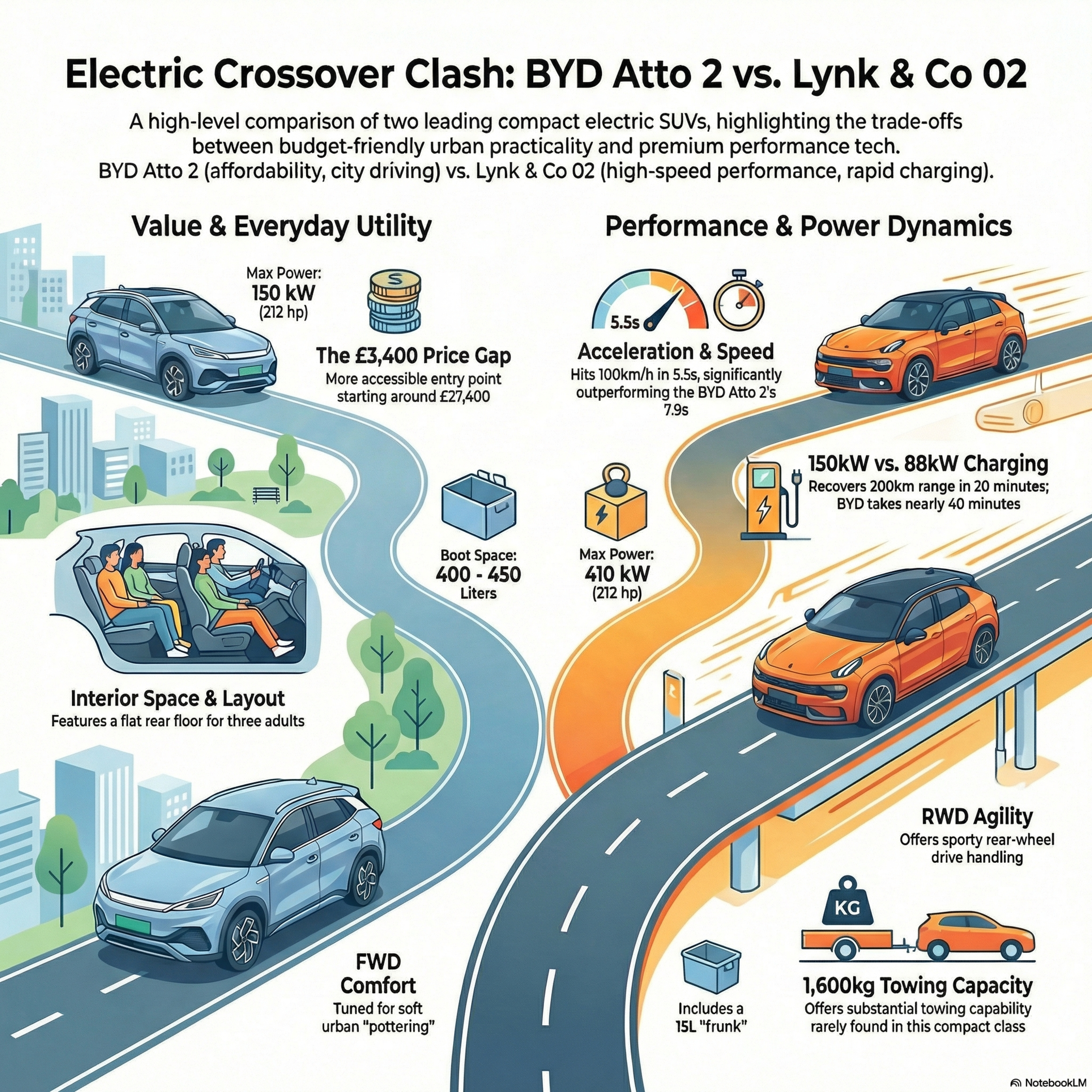 Compact Electric : Lynk & Co 02 vs. BYD Atto 2