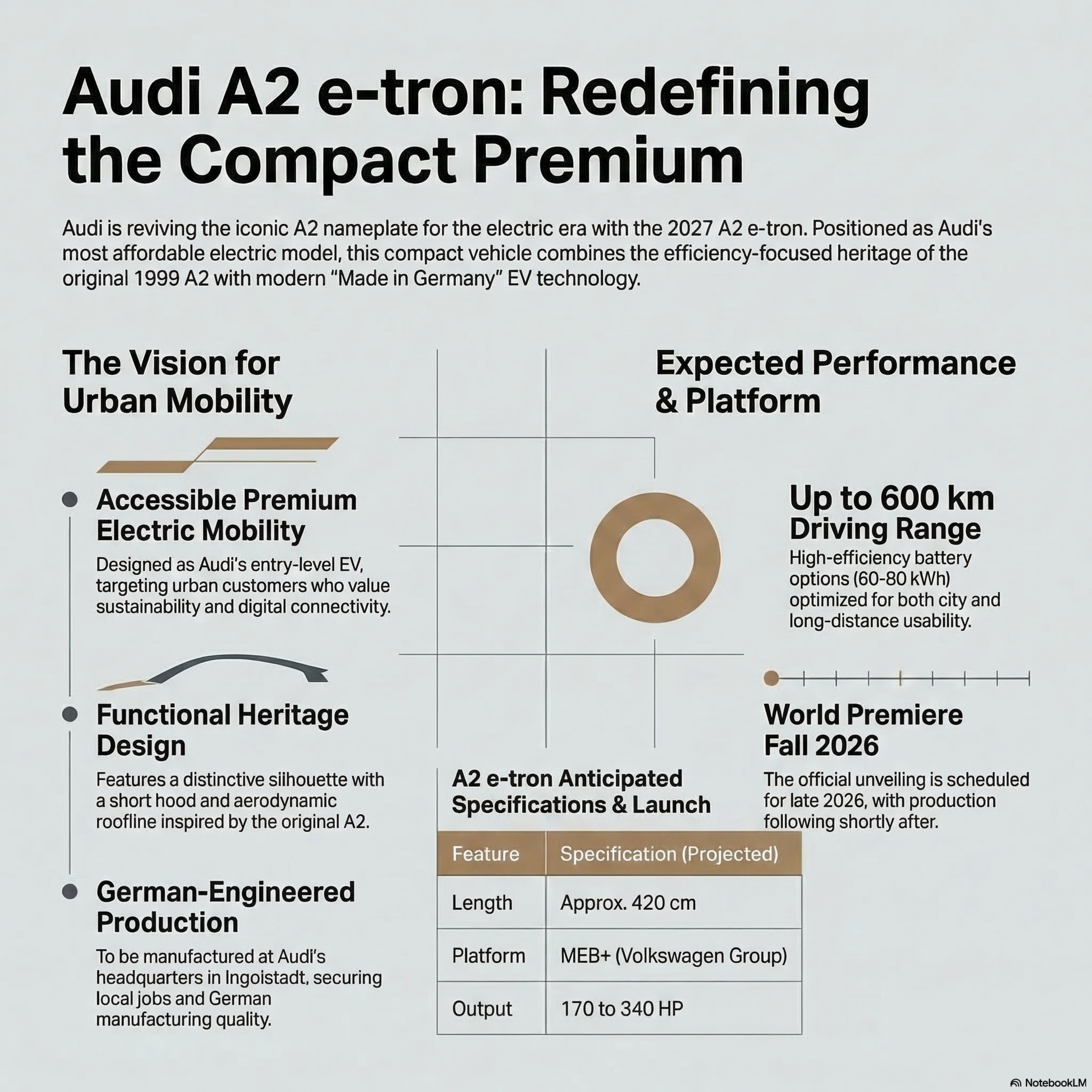Audi A2 e-tron: Pioneering Premium Compact Mobility