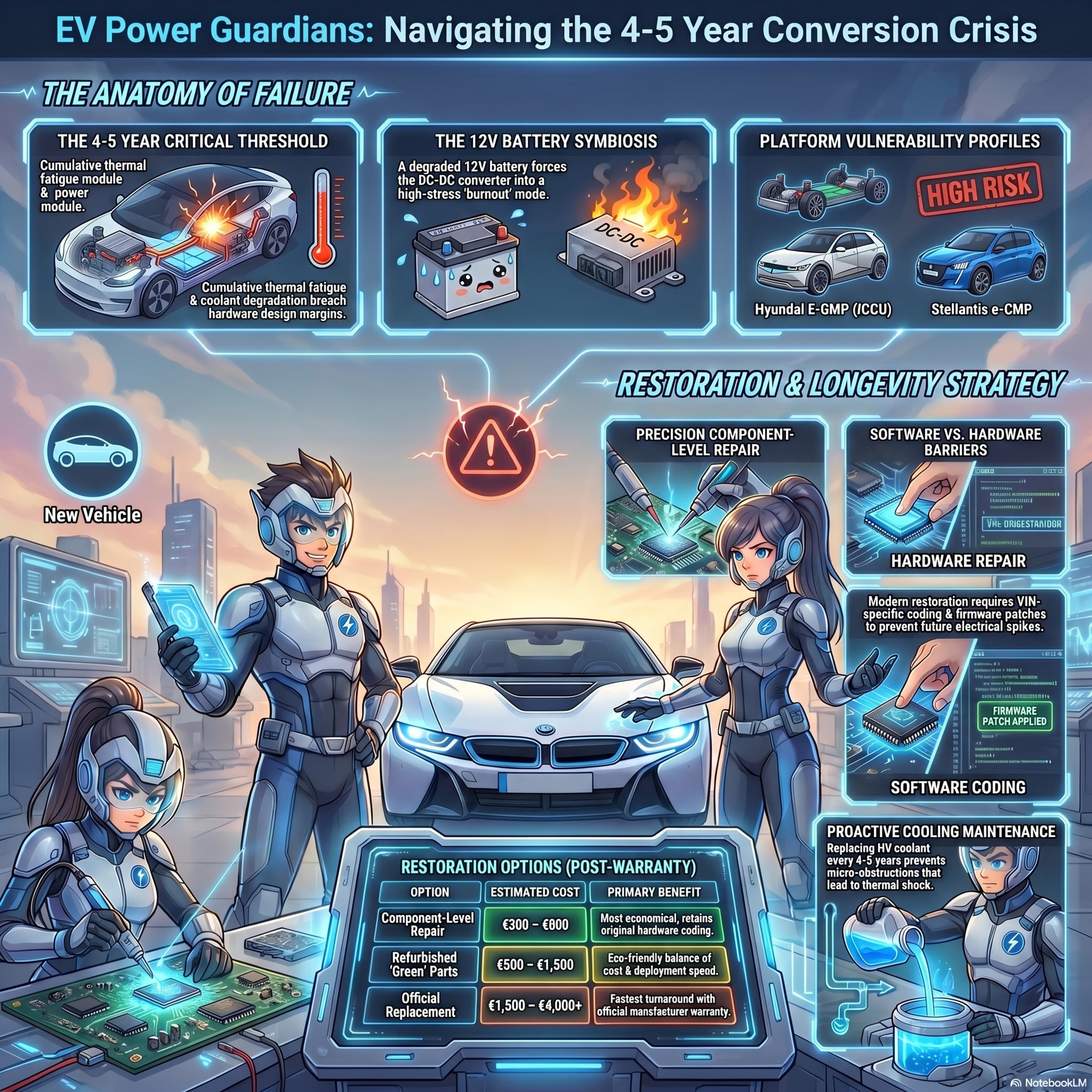 Strategies for Electric Vehicle DC-DC Converter Repair