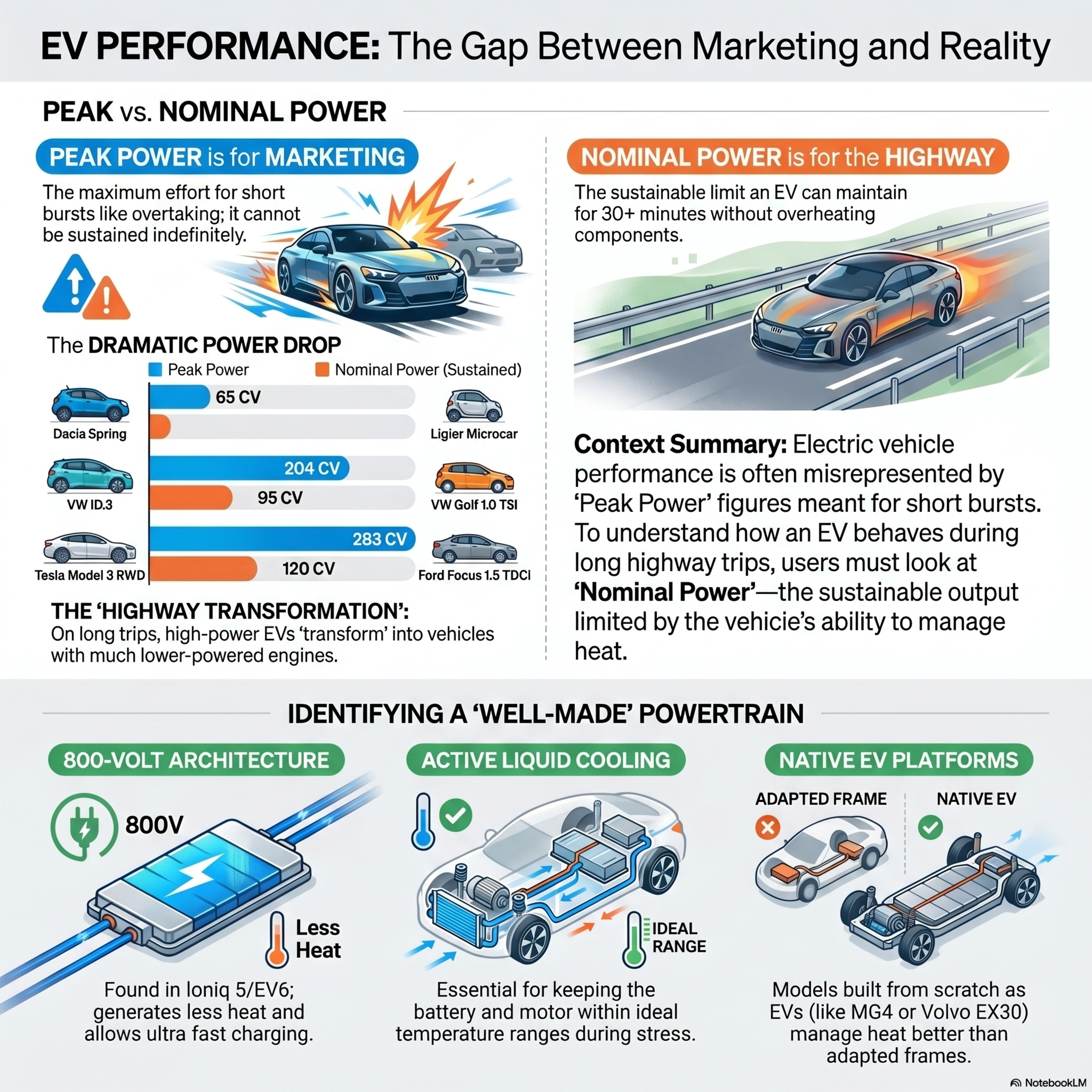 Why electric cars lose horsepower on highways?
