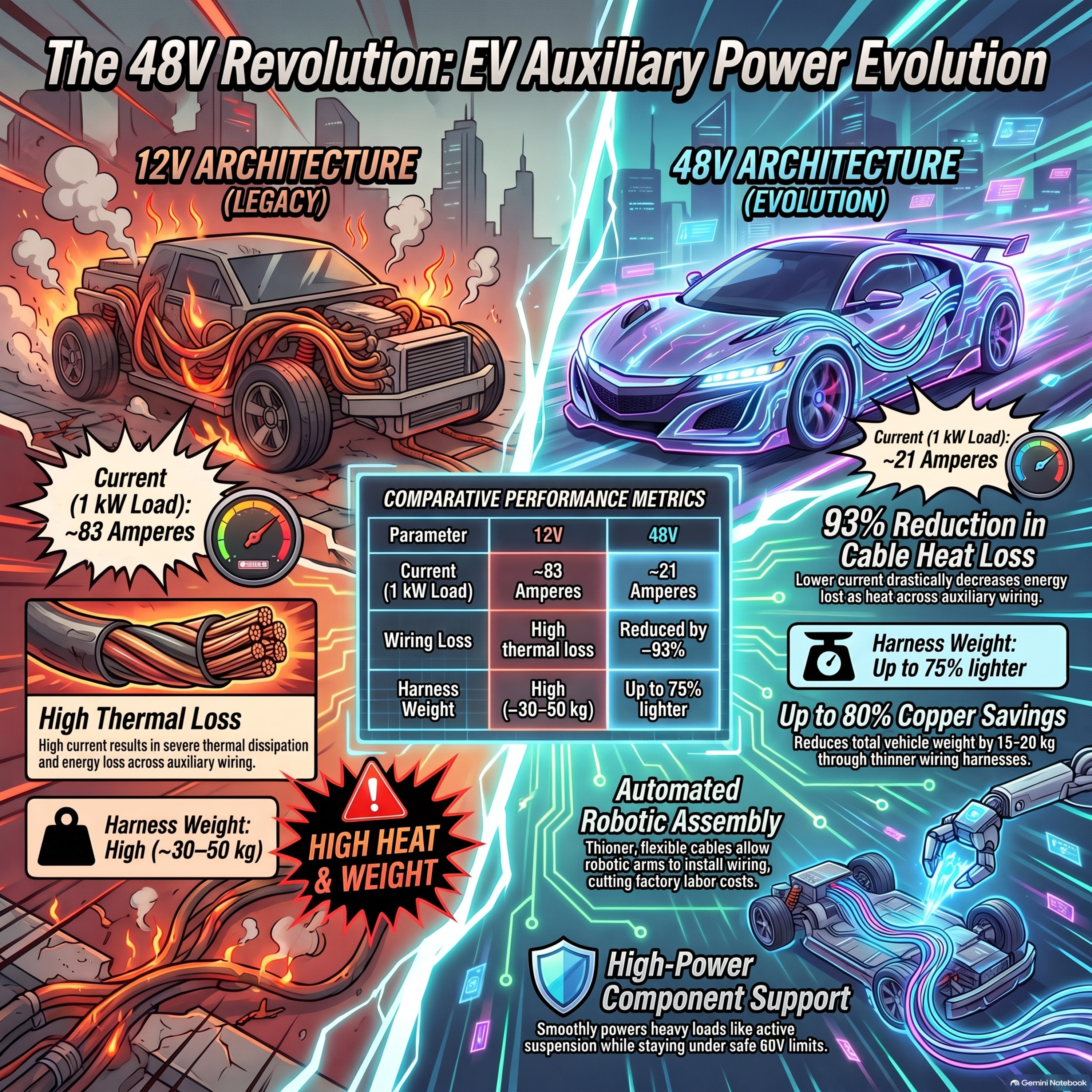 Beyond 12V: How 48V Architectures Transform EV Efficiency and Assembly
