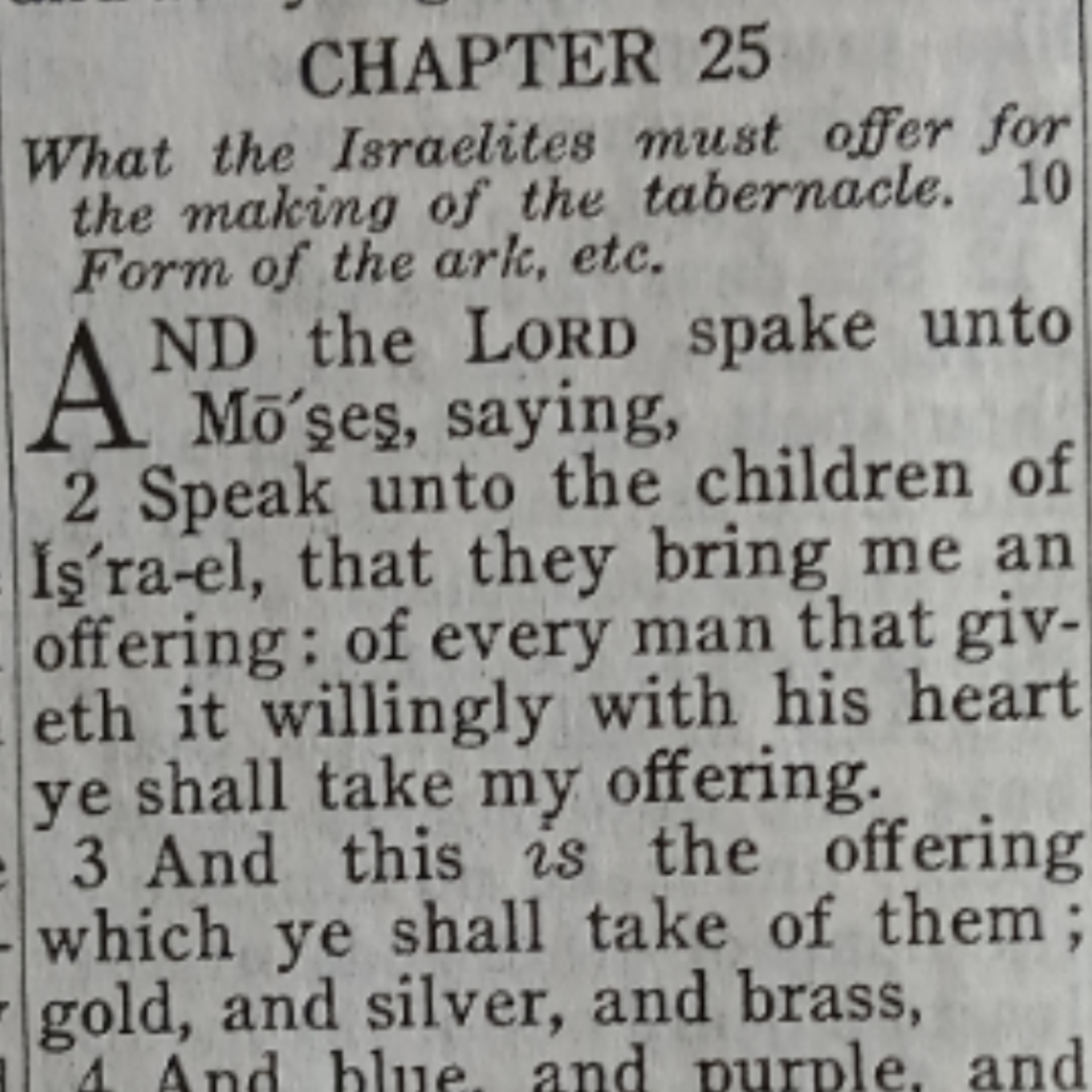 Exodus chapter 25