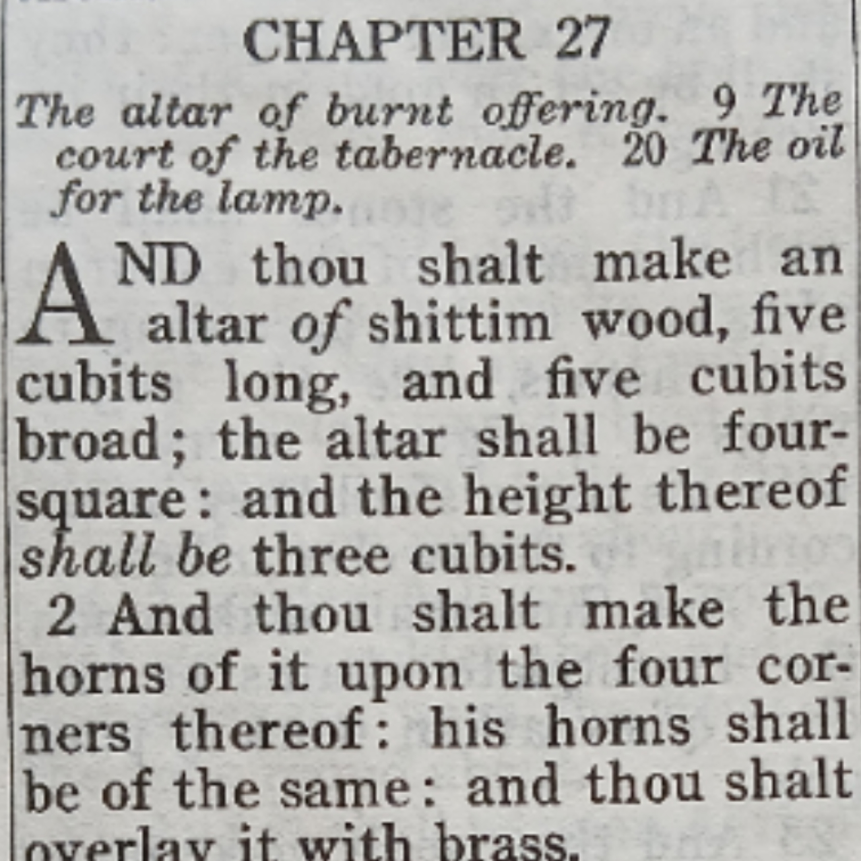 Exodus chapter 27