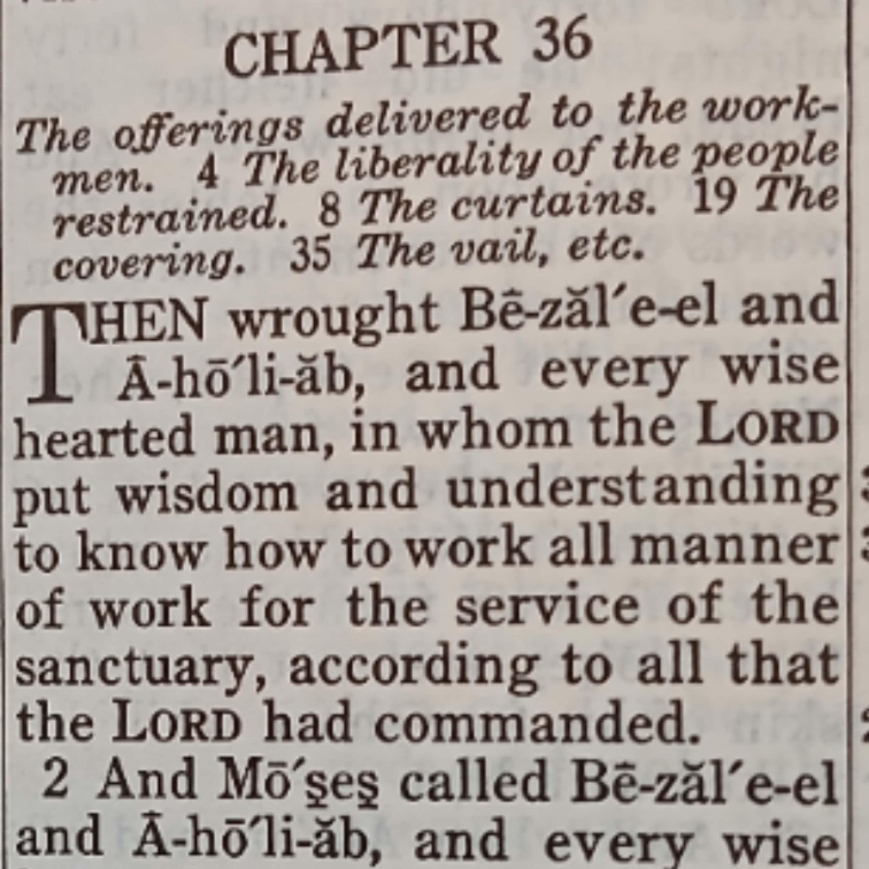 Exodus chapter 36