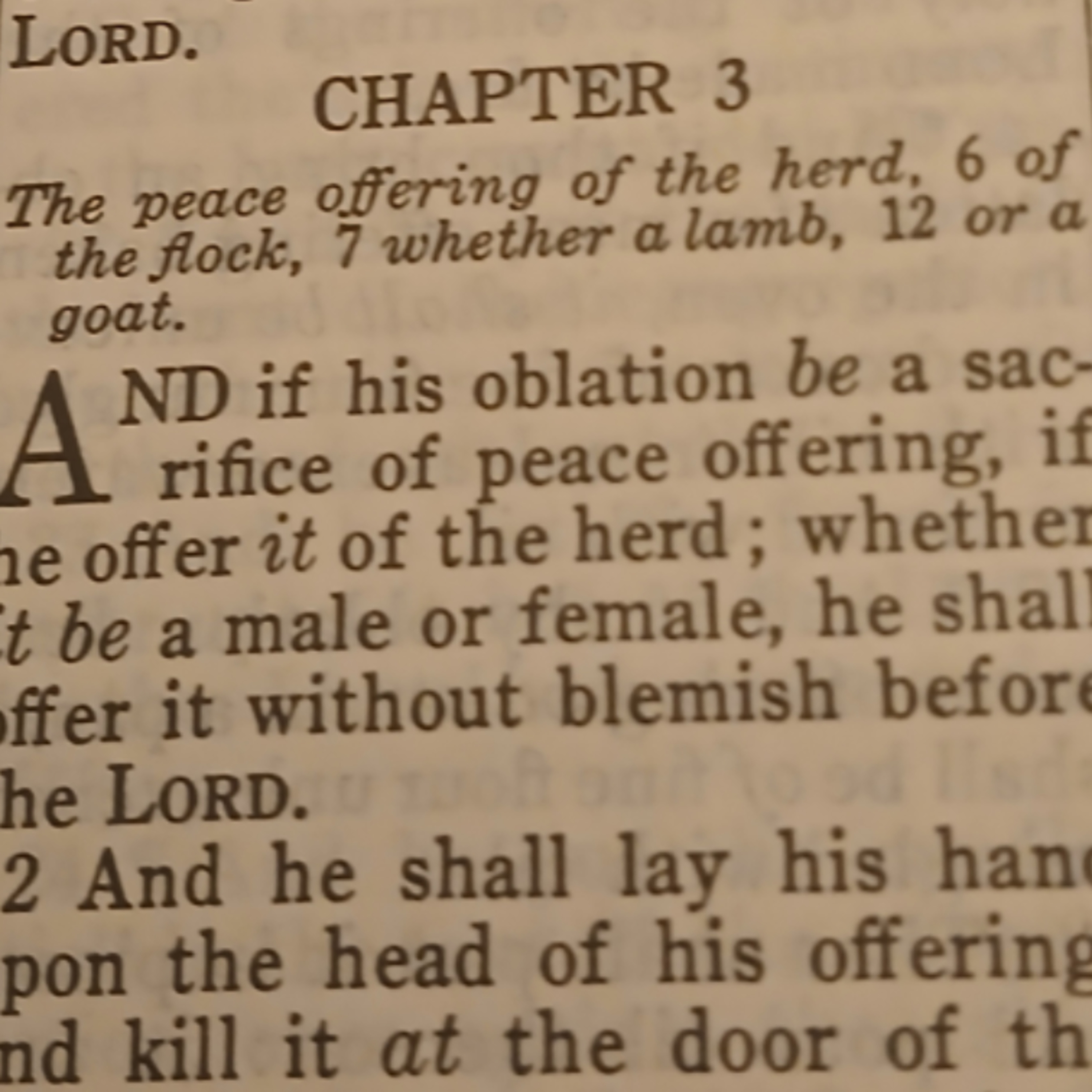Leviticus chapter 3