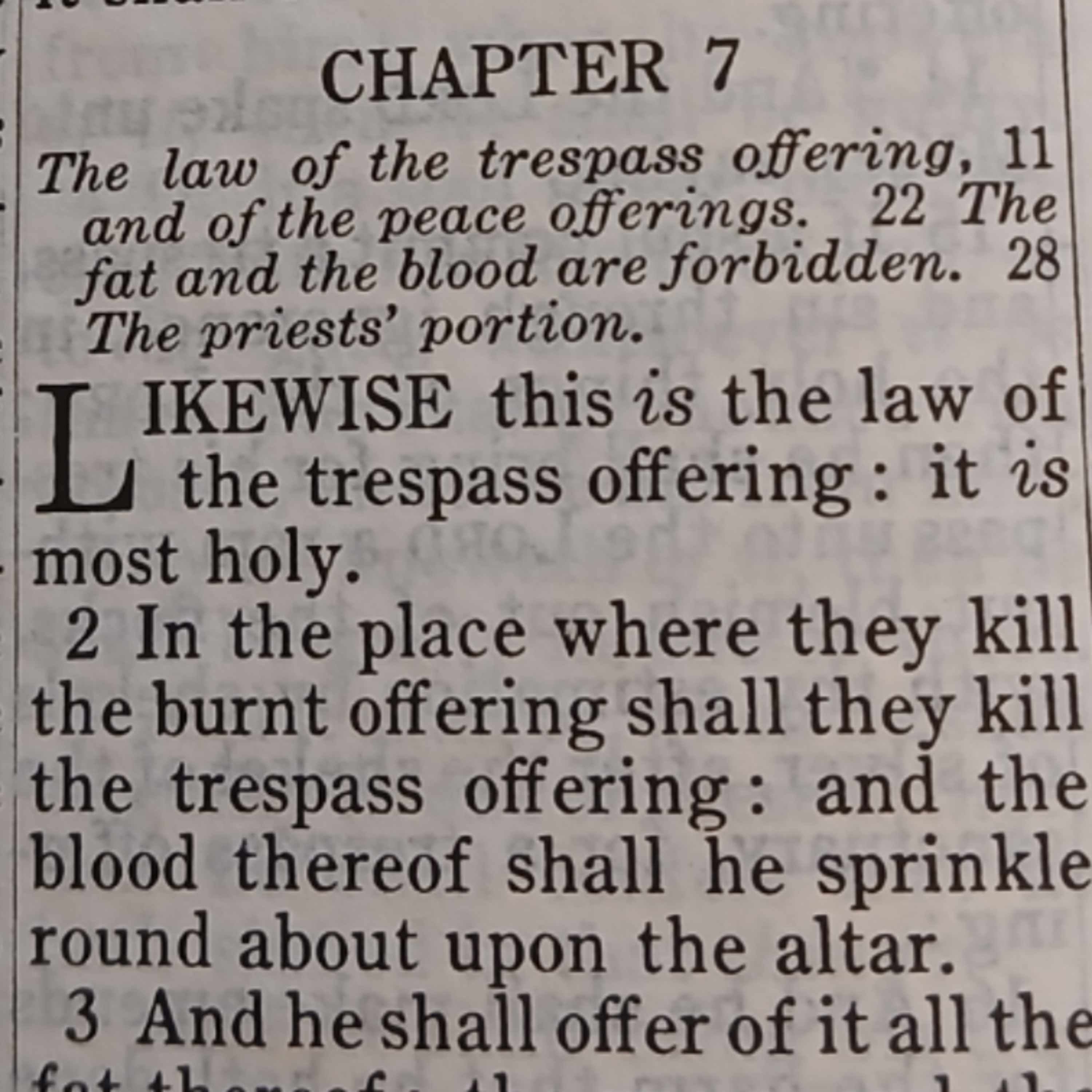 Leviticus chapter 7