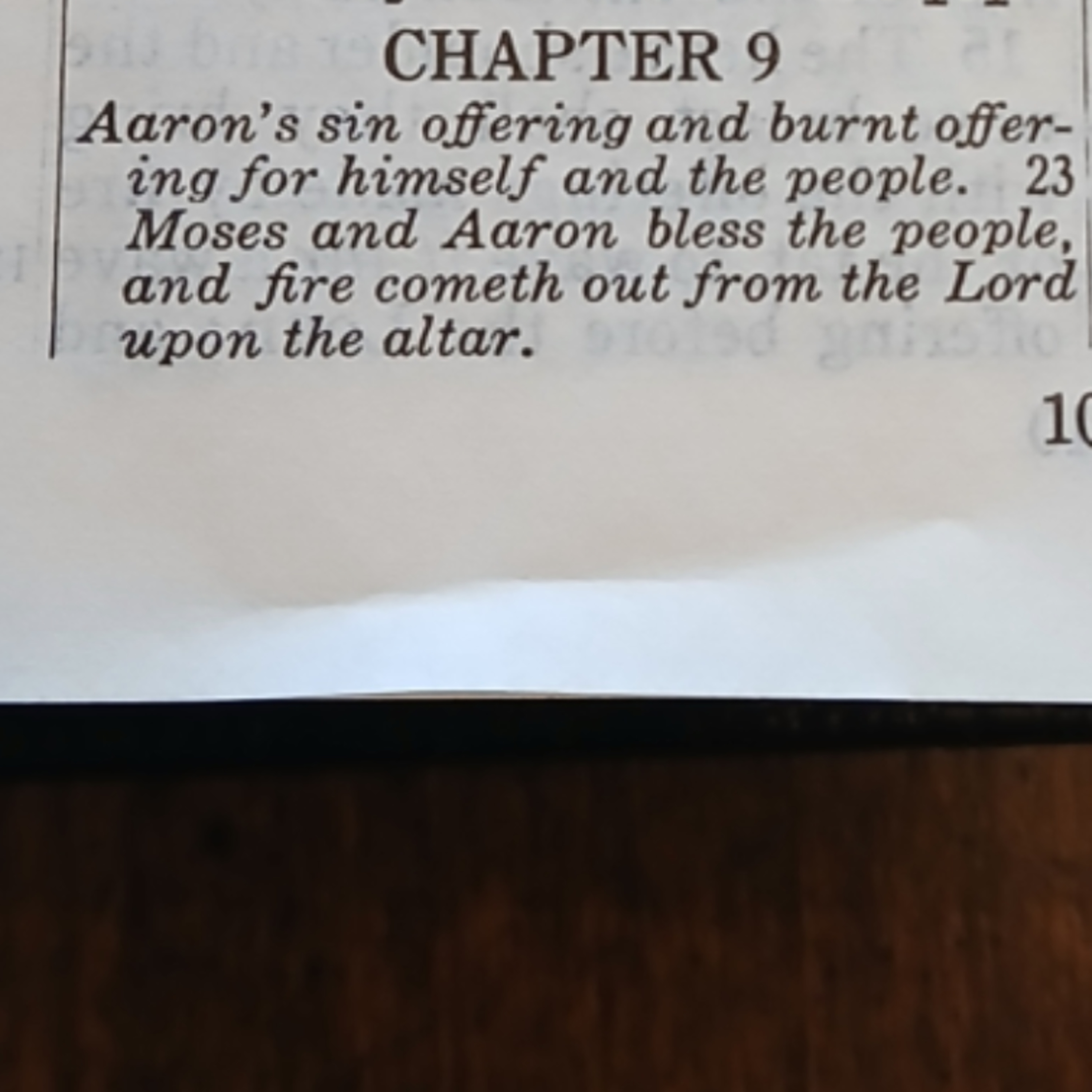 Leviticus chapter 9