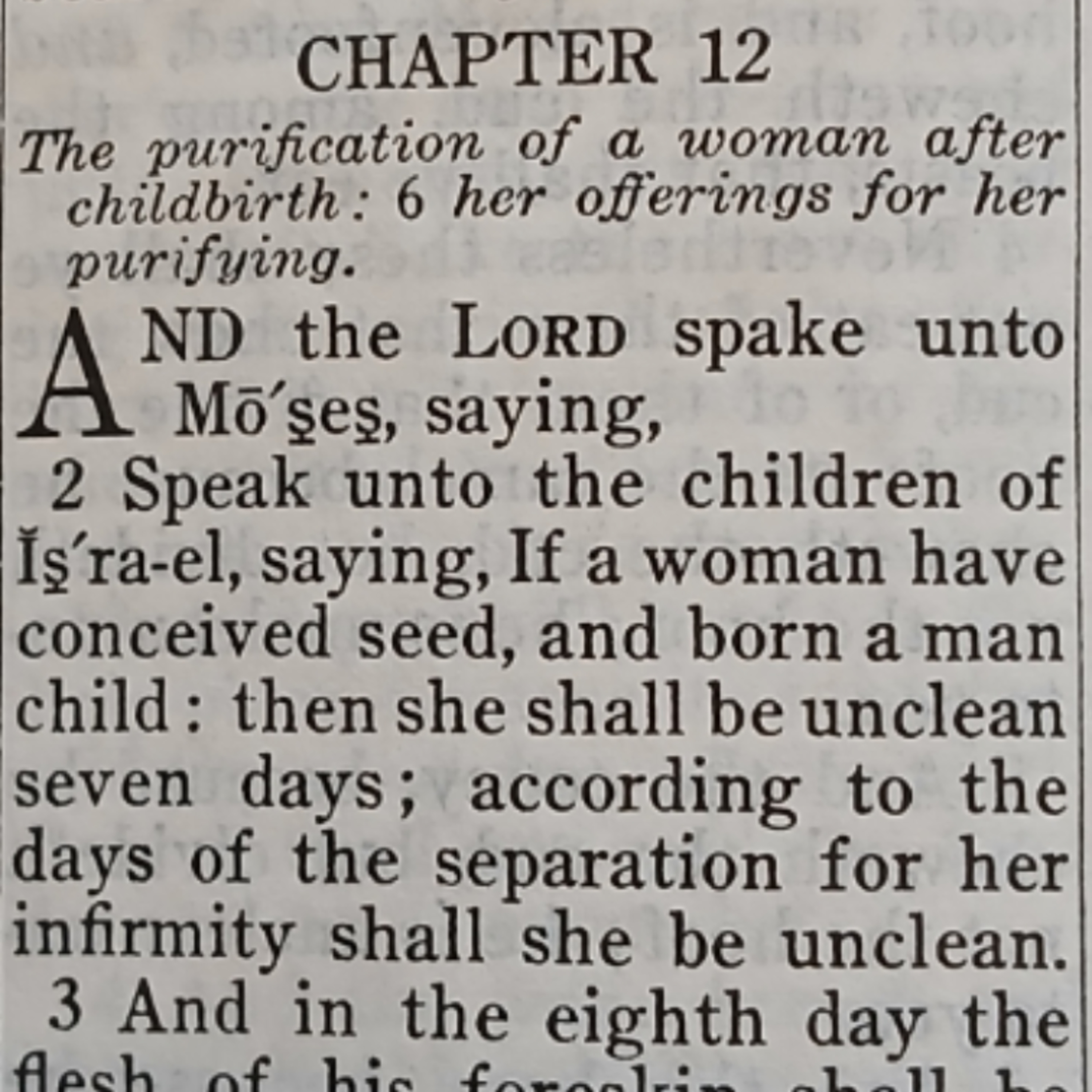 Leviticus chapter 12