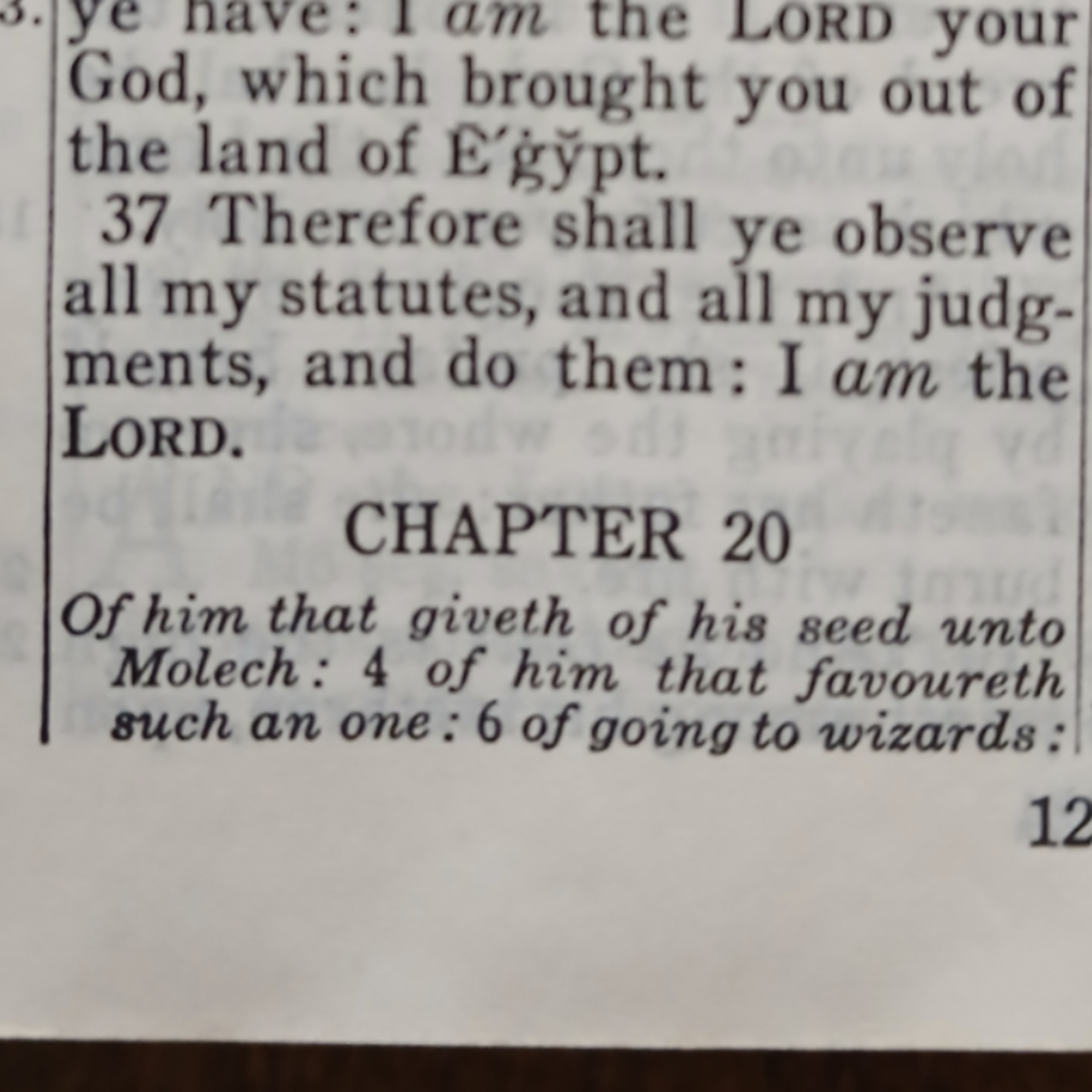 Leviticus chapter 20