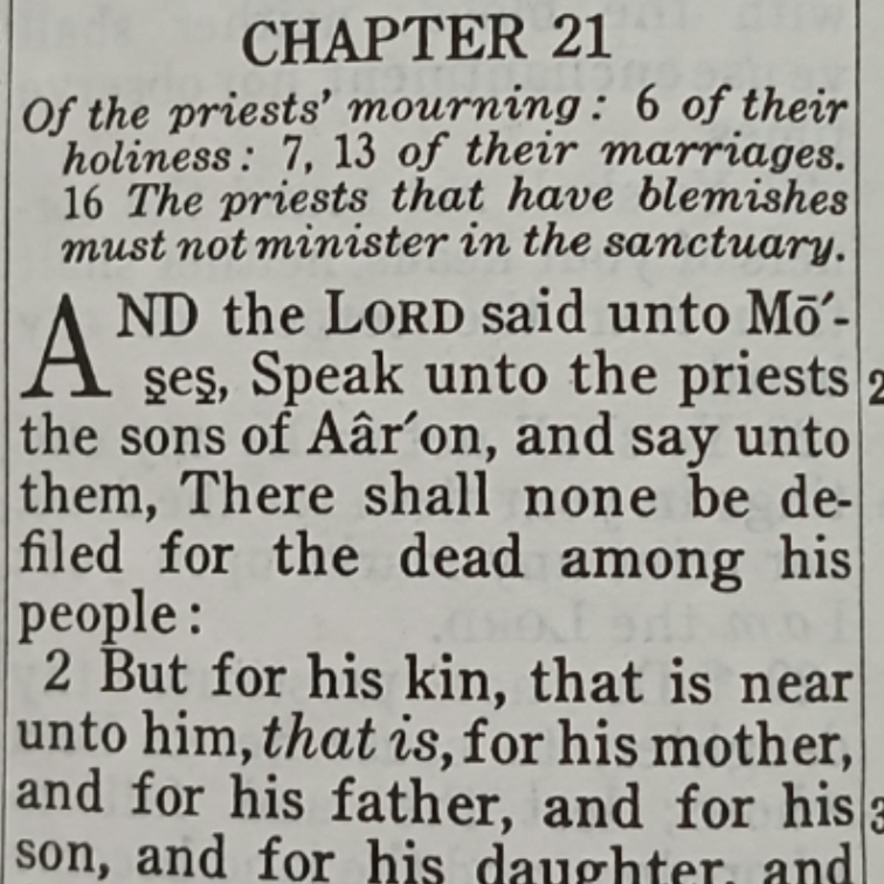 Leviticus chapter 21